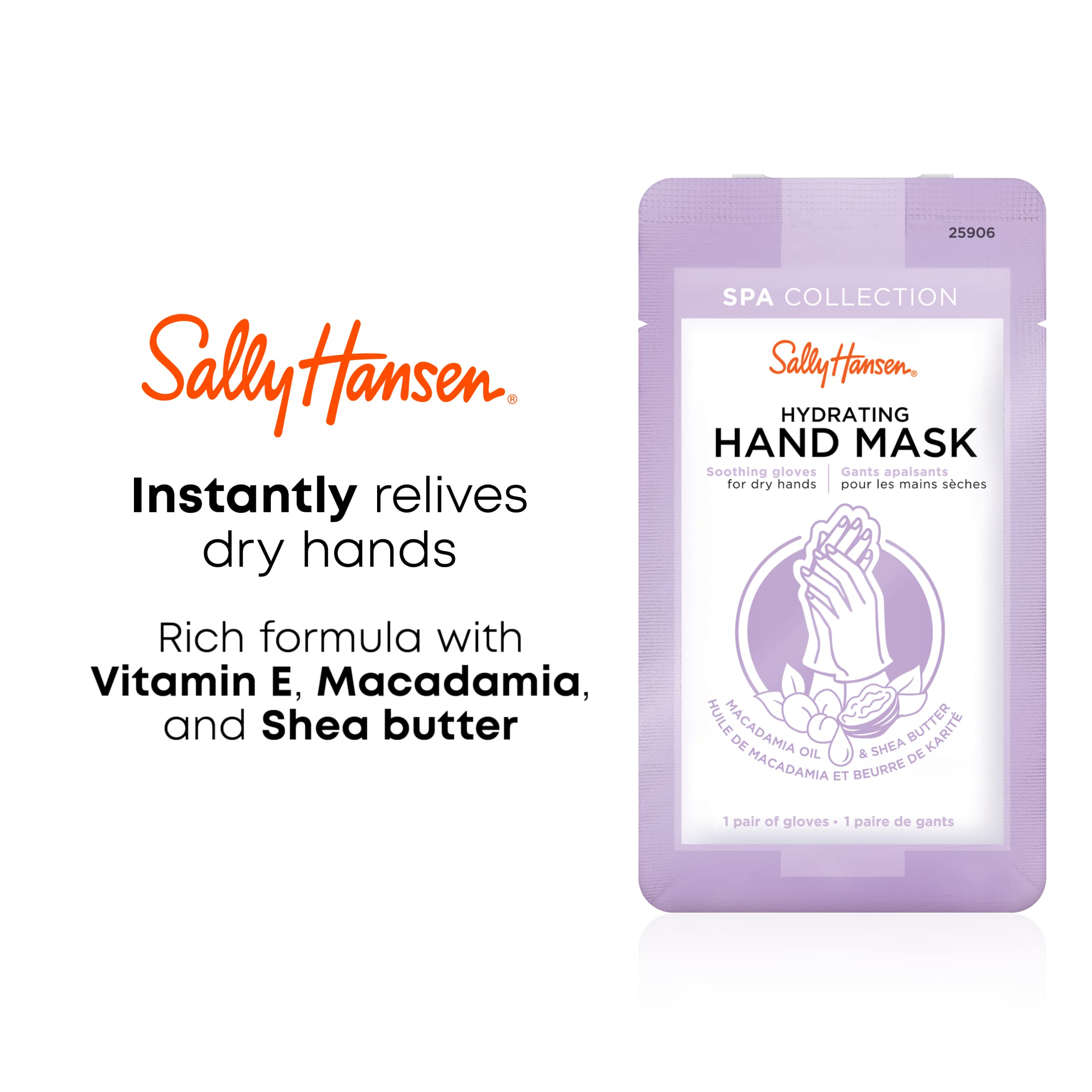 Sally Hansen Sally Hansen Hydrating Hand Mask, Translucent, 1 Count (Pack Of 2)