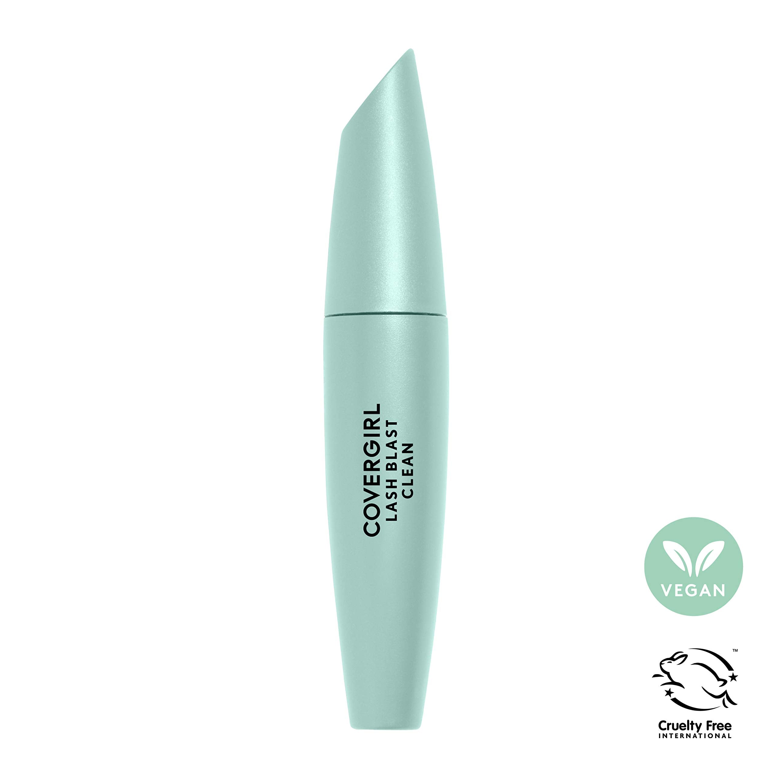 Covergirl Lash Blast Clean Volume Mascara, Vegan Formula, Volumizing, Smudge-Proof, Cruelty Free, Very Black, 1 Count
