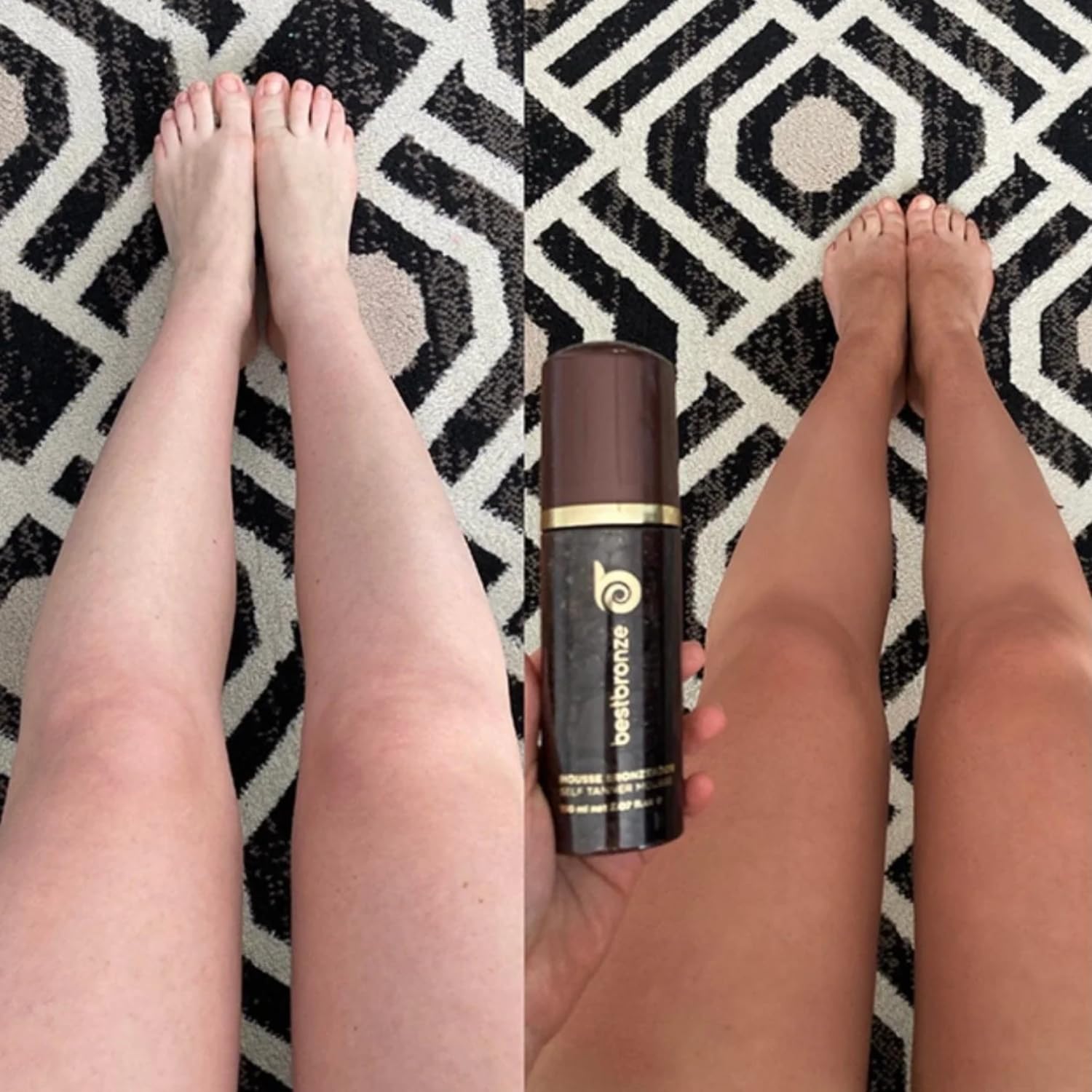 Best Bronze Tinted Self Tanning Mousse - Sunless Tanner Foam For Customizable Light, Medium & Dark Tan - Vegan Tanning Mousse &