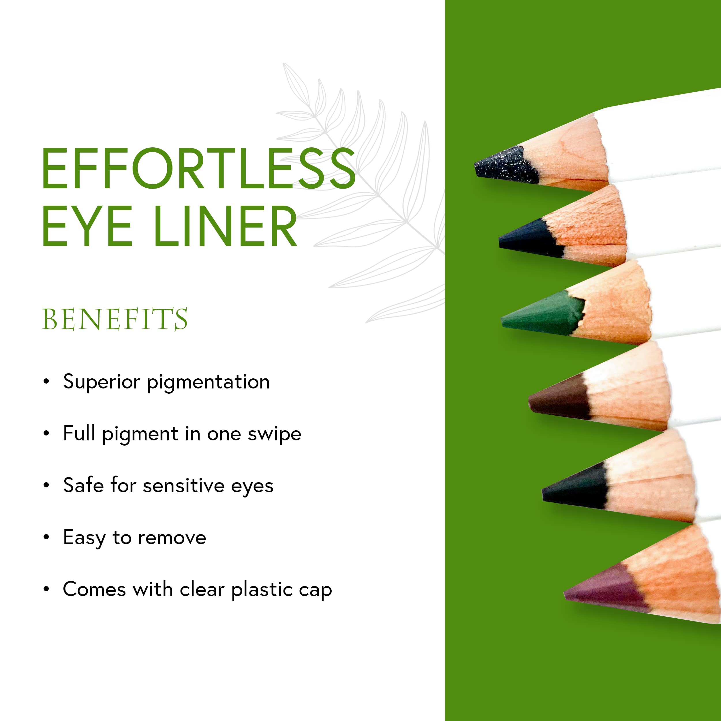 Honeybee Gardens Effortless Eye Liner Pencil In Envy, Rich Pigmentation, Smooth, Long-Wearing, Vegan, Gluten-Free
