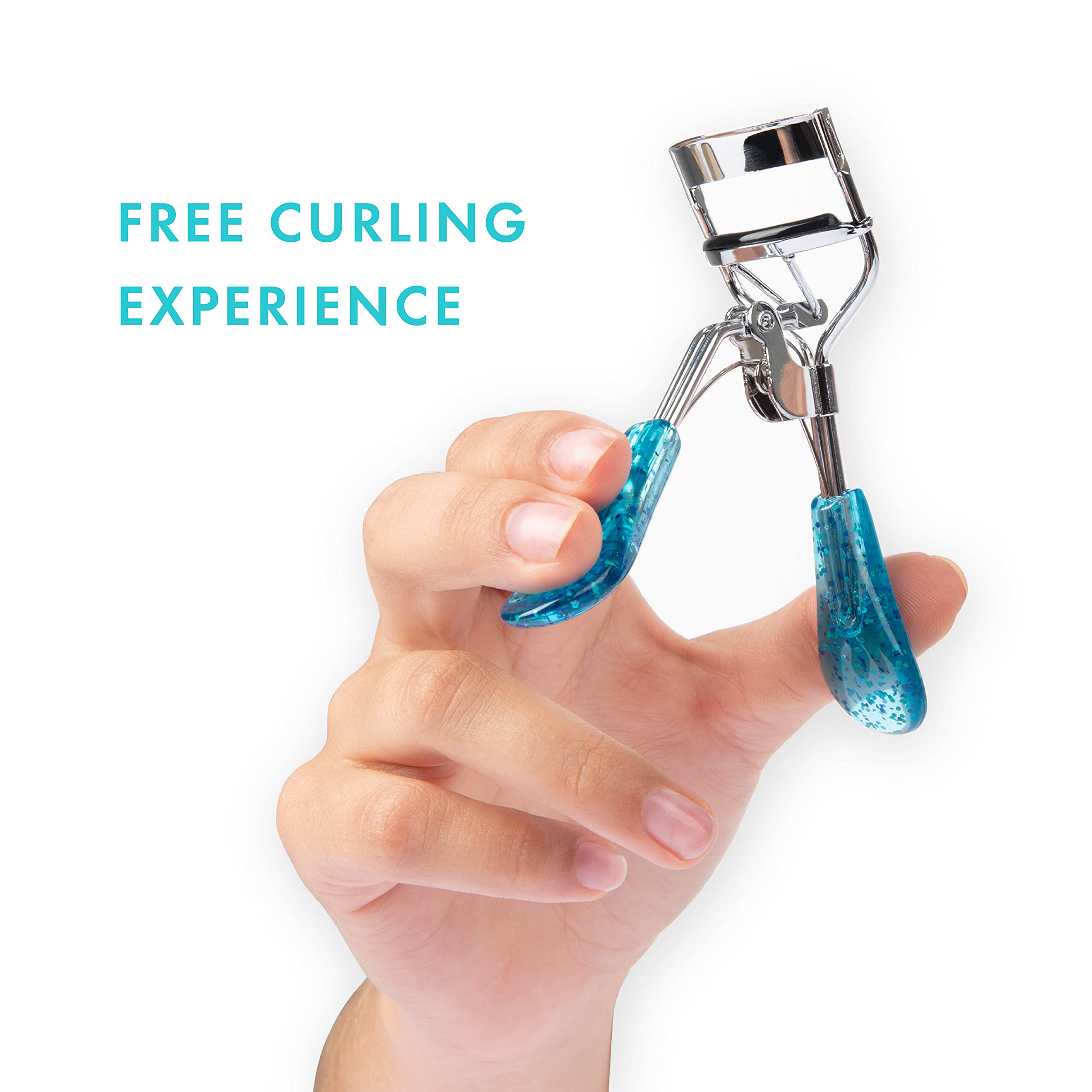 Trim Azure Collection Eyelash Curler - Curls Quickly And Easily For Longer-Looking Lashes - Smooth Opening And Closing Action -