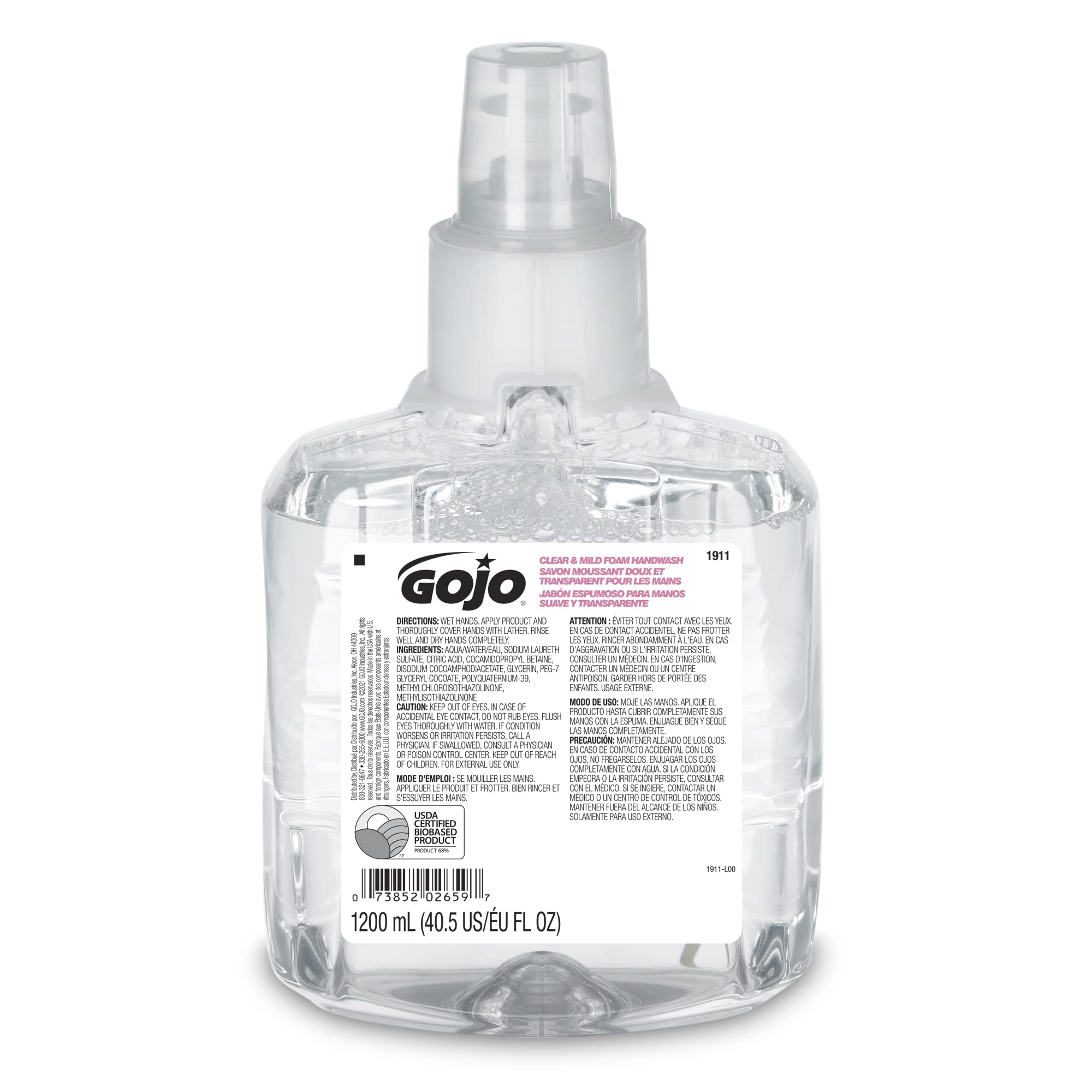 Gojo Clear & Mild Foam Handwash, 1200 Ml
