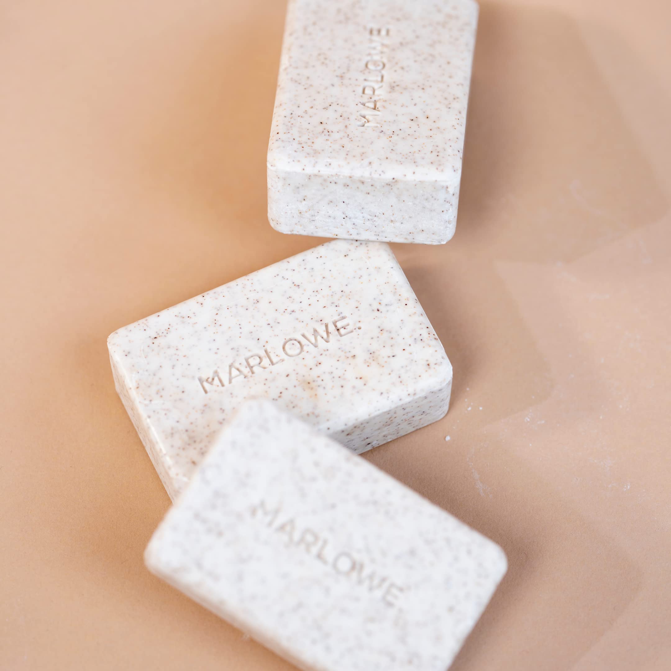 Marlowe. No. 102 Men'S Body Scrub Soap 7Oz (3 Bars) Earthy Oud Wood Scent, Best Exfoliating Bar, Made With Natural Ingredients,