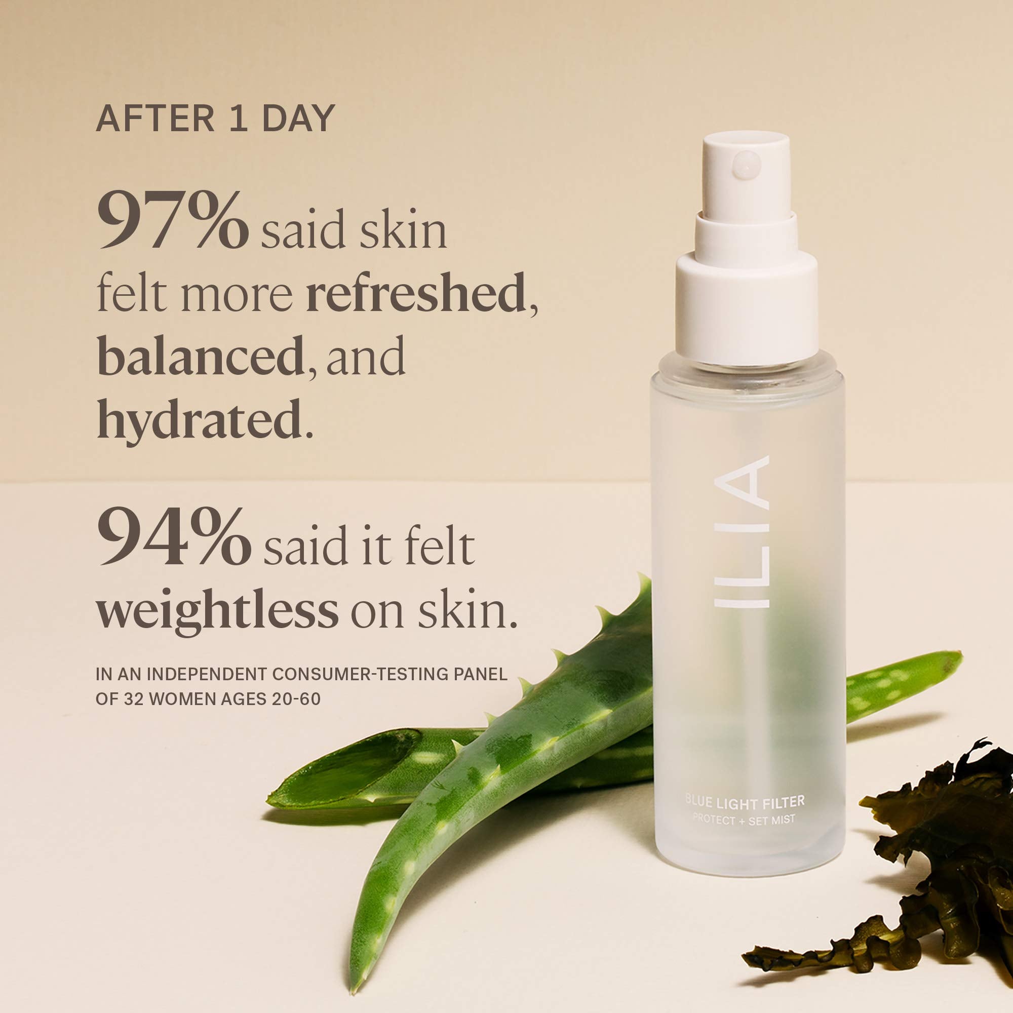 Ilia - Blue Light Face Mist | Non-Toxic, Vegan, Cruelty-Free, Clean Makeup (Travel Size, 0.47 Fl Oz | 14 Ml)