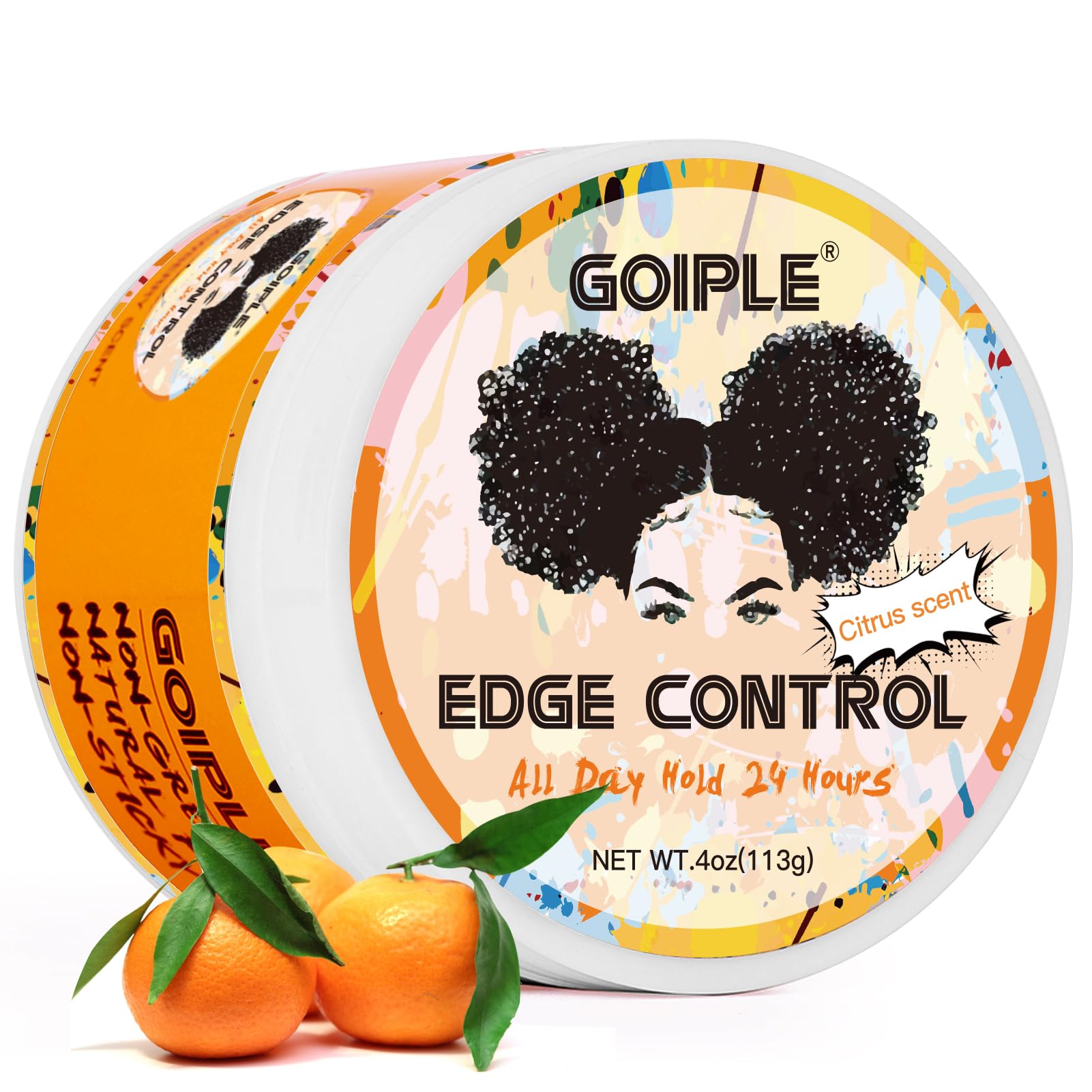 Edge Control Wax for Black Women - Strong Hold, Non-greasy Smoother for Black Hair, No Flaking or White Residue, Shine Hair Gel 