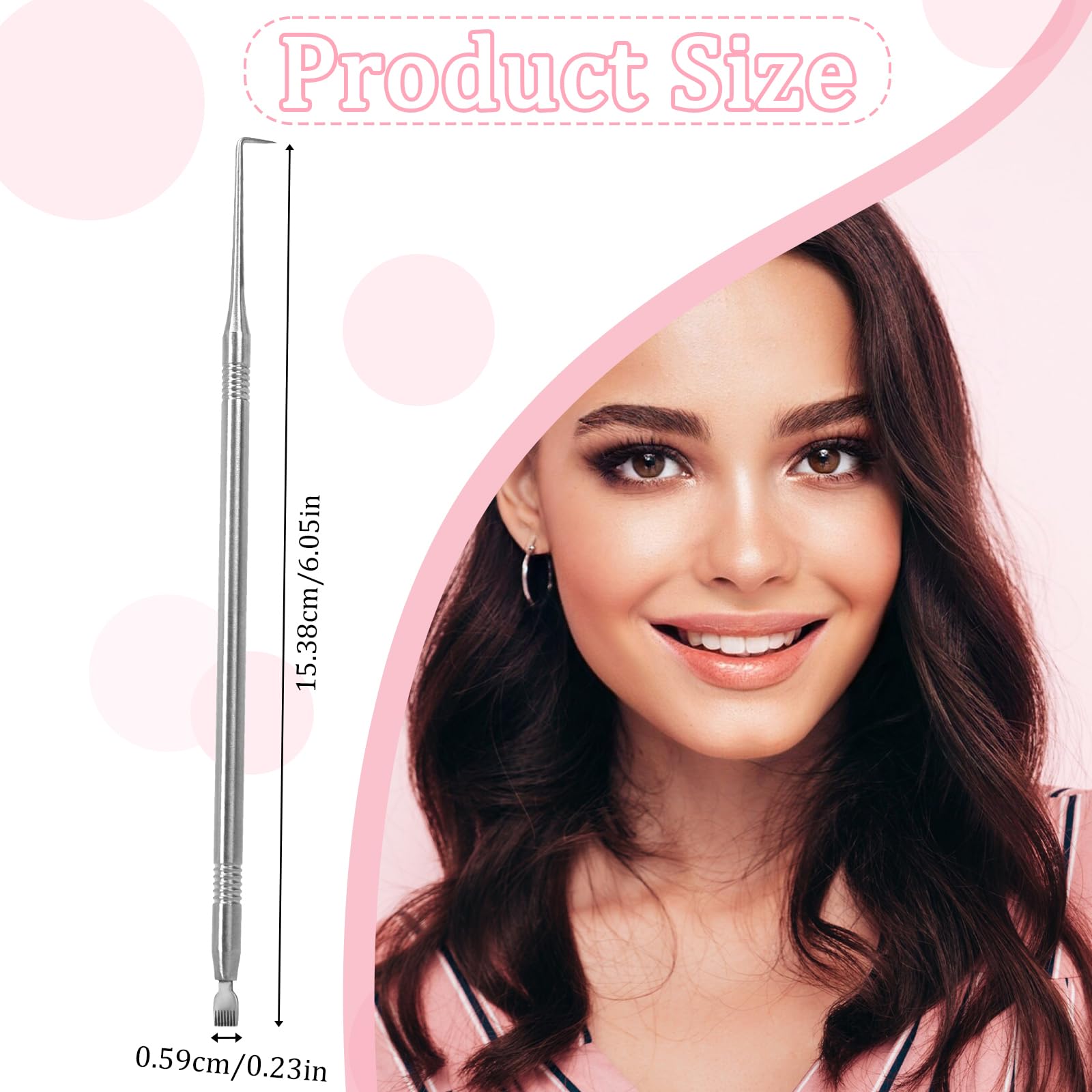 2 In 1 Lash Lift Tool,Lash Lift And Tint Kit Professional Eyelash Separator Tool With Comb Stainless Steel Lash Perming Brush La