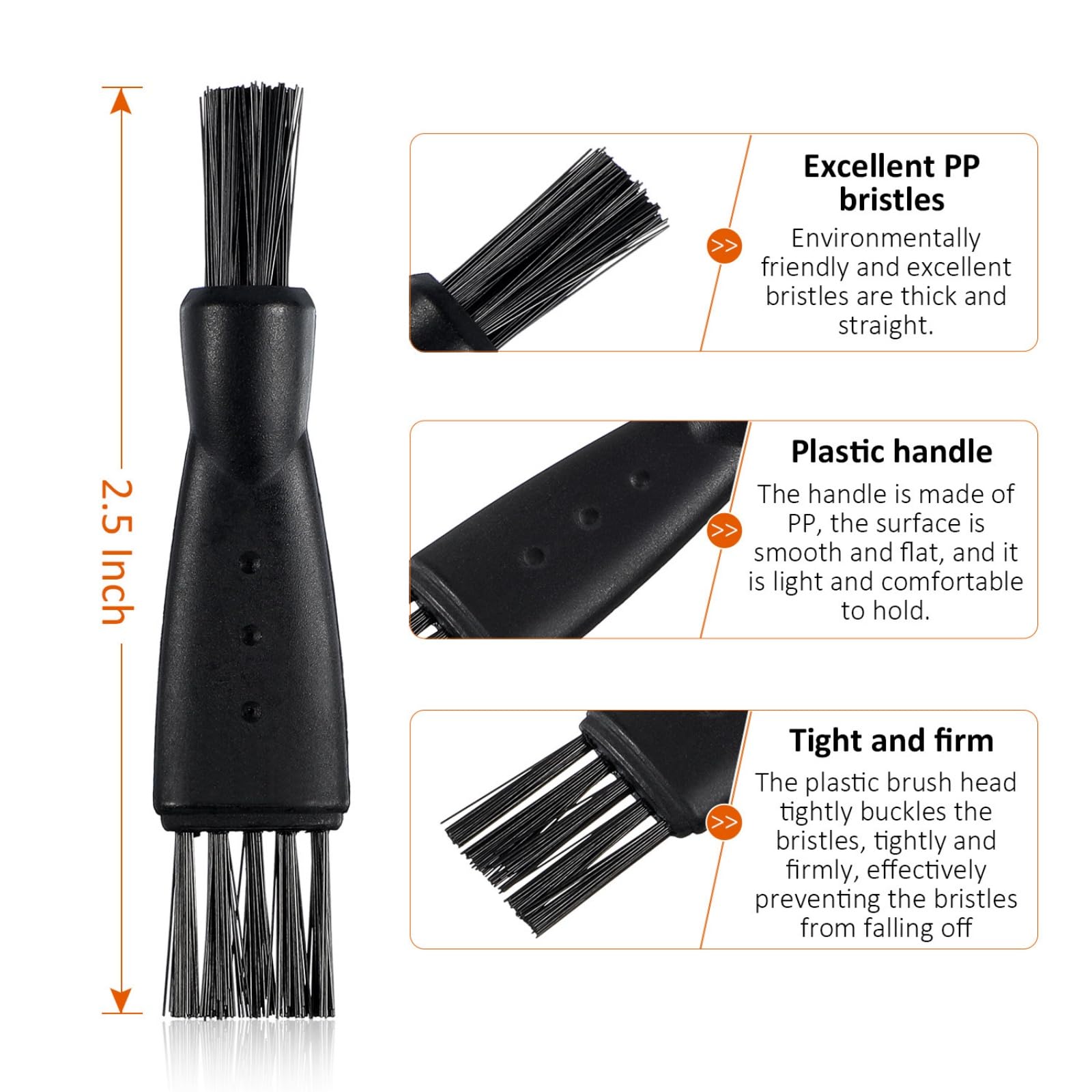 20 Pieces Shaver Brush Razor Cleaning Brush Electric Double Sided Trimmer Shaver Brush Cleaner Set Nylon Bristles Pp Handle