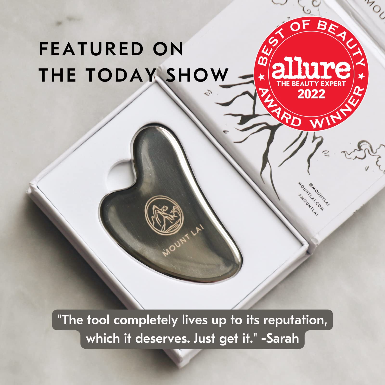 Mount Lai - The Stainless Steel Gua Sha Facial Lifting Tool | Face Sculpting Tool For Skin Care | Guasha Tool For Face And Body