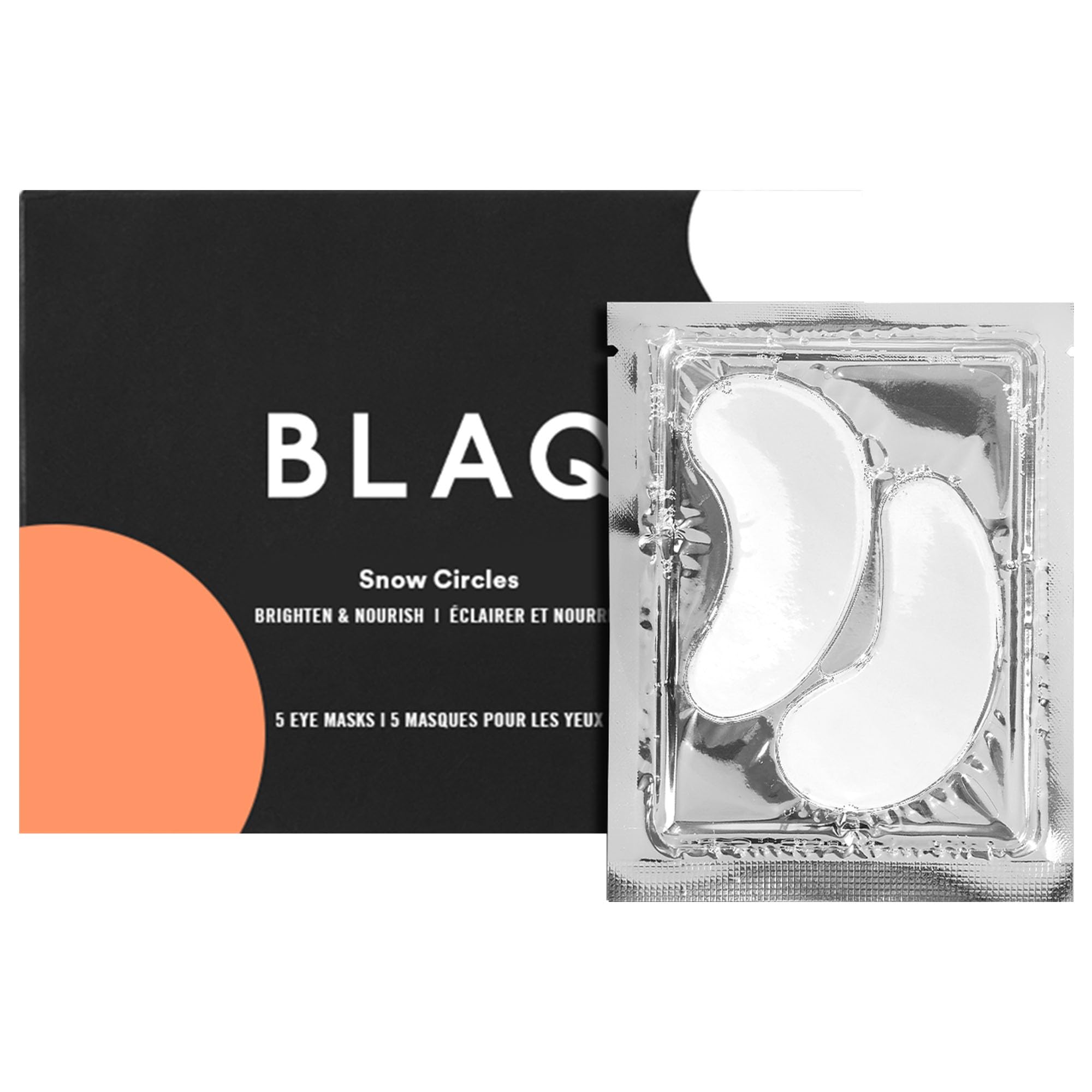 BLAQ Premium Under Eye Patches for Dry Skin, Dark Circles and Puffiness. Eye Mask with Snow Mushroom, Green Tea, Marine Algae, V
