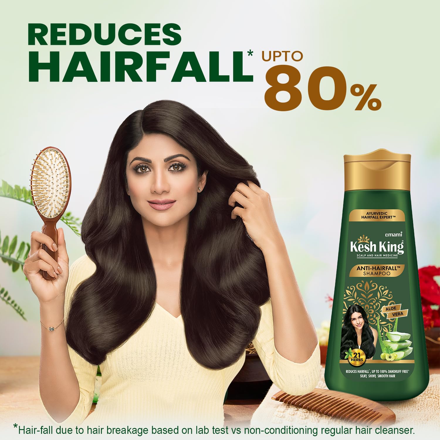 Kesh King Emami Anti Hairfall Shampoo | With Ayurvedic Herbs & Aloe Vera | Provides Healthy Nourished Scalp | For Shiny Smooth H