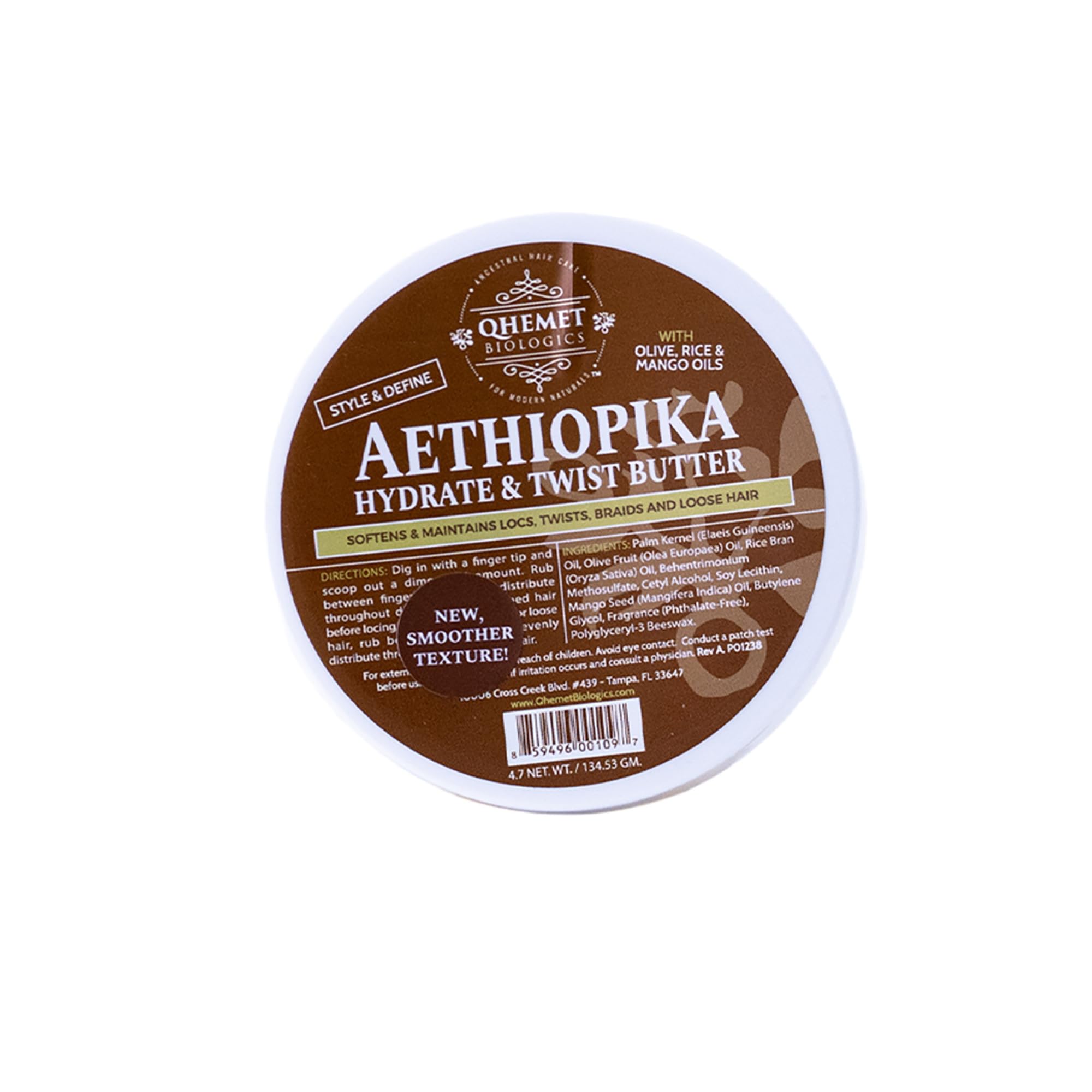 Qhemet Biologics Aethiopika Hydrate & Twist Butter - Frizz-Free Styling Butter Adds Flexible Definition to High & Low Porosity H