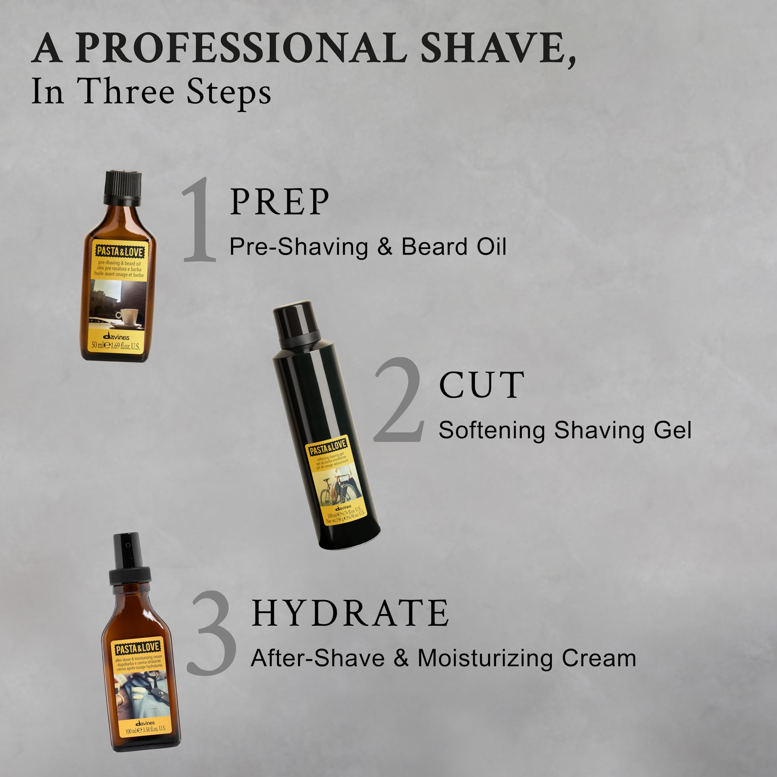 Davines Pasta & Love Men'S Softening Shaving Gel To Foam, Soothing Formula With Alkekengi Extract, 6.76 Fl. Oz.