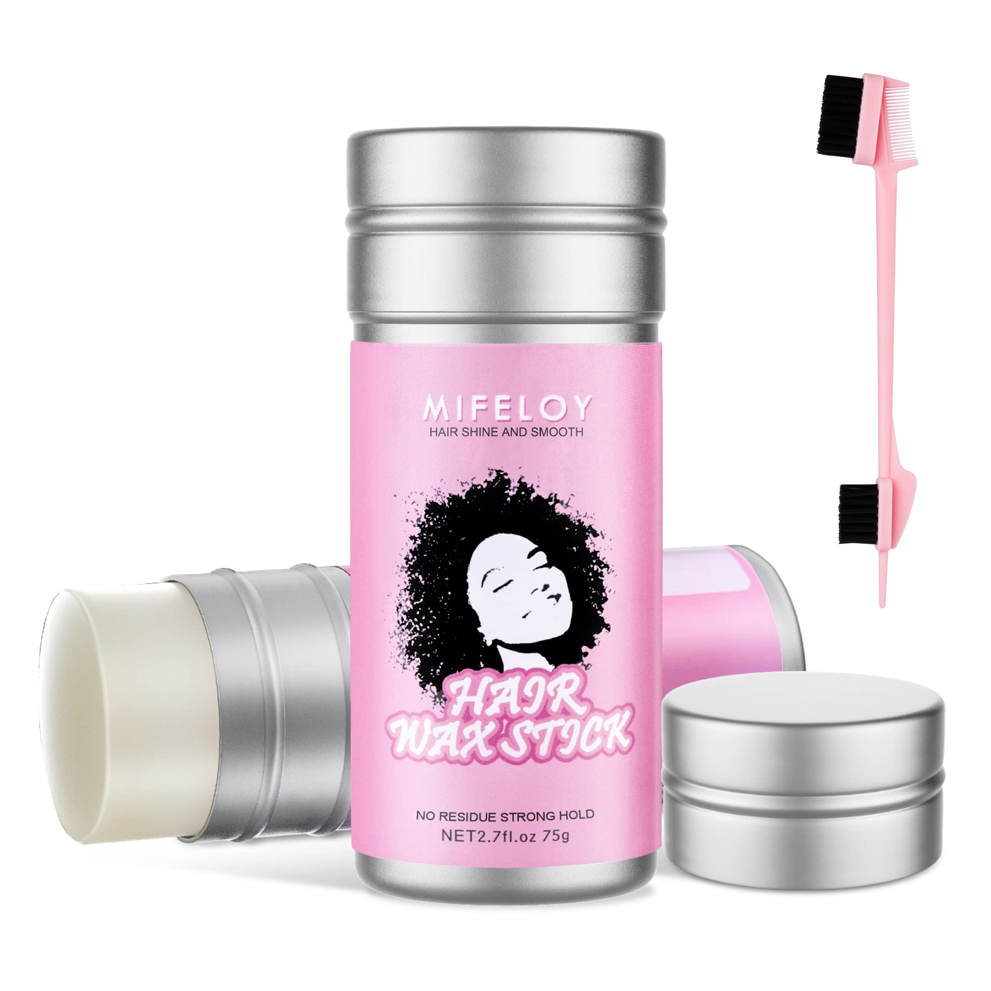 Pomade Taming Stick for Smoothing Frizzy Hair and Flyaways, Long Lasting Styling Cream Gel, Women's Slick Back Hair Glue, 5 In 1