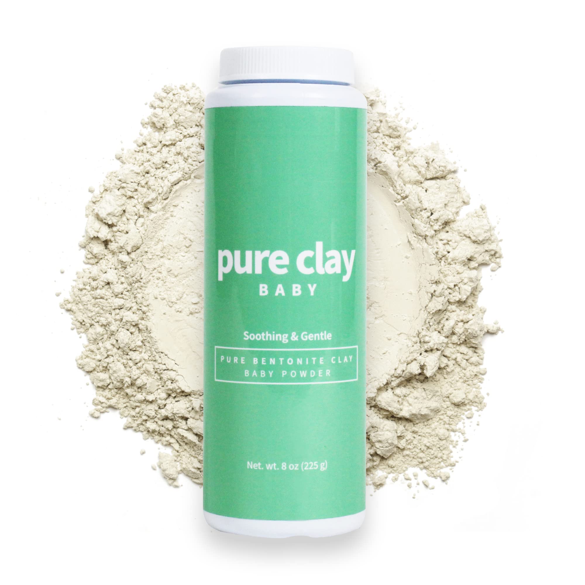 Bentonite Clay Baby Powder, Pure Calcium Bentonite Clay Food Grade Baby Powder For Sensitive Skin, Travel Size Baby Powder, Gent