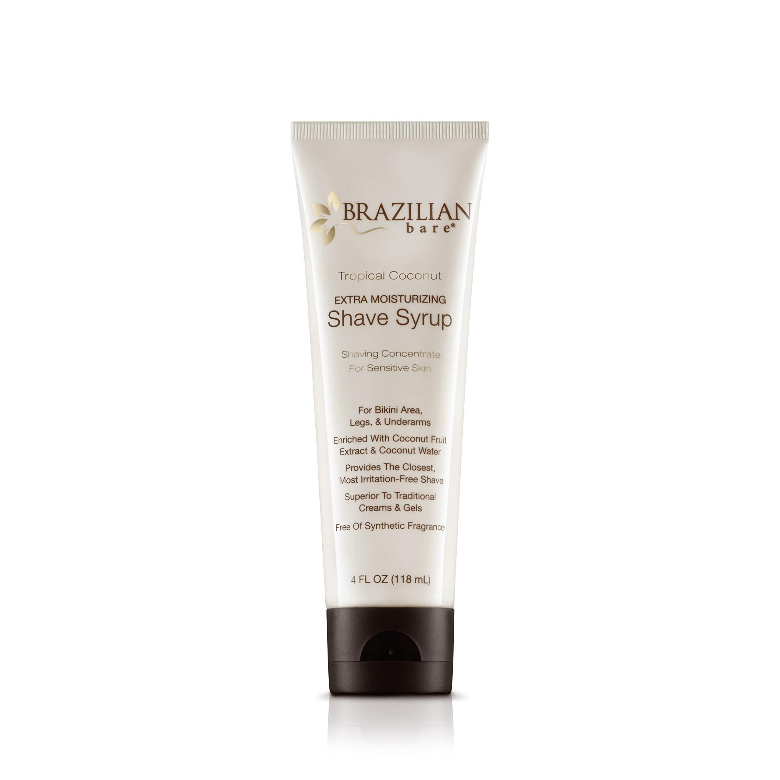 Brazilian Bare Tropical Coconut Extra Moisturizing Shave Syrup - Preferred Over Traditional Womens Shave Creams And Womens Shave