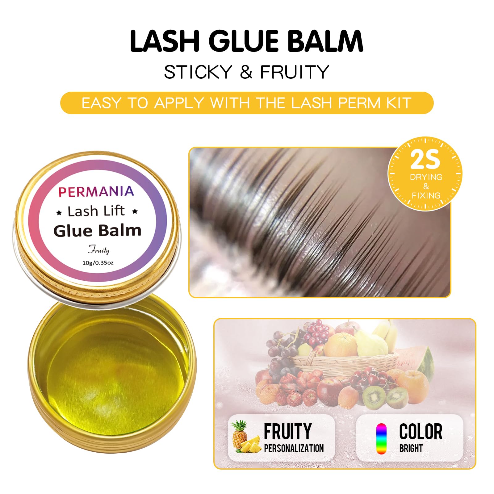 Permania Lash Lift Glue, Eyelash Lifting Adhesives Strong Hold And Perfectly Shaped Eyebrows For Brow Lamination Kit, Lash Lift