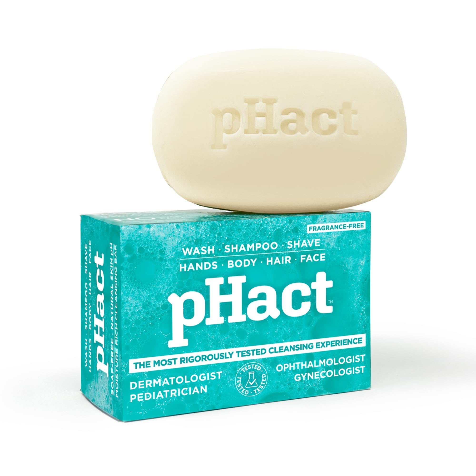 ANDREW LESSMAN pHact Moisture-Rich, Soap-Free Cleansing Bar. Natural Skin pH. Fragrance-Free. All Skin Types - Even Sensitive Sk