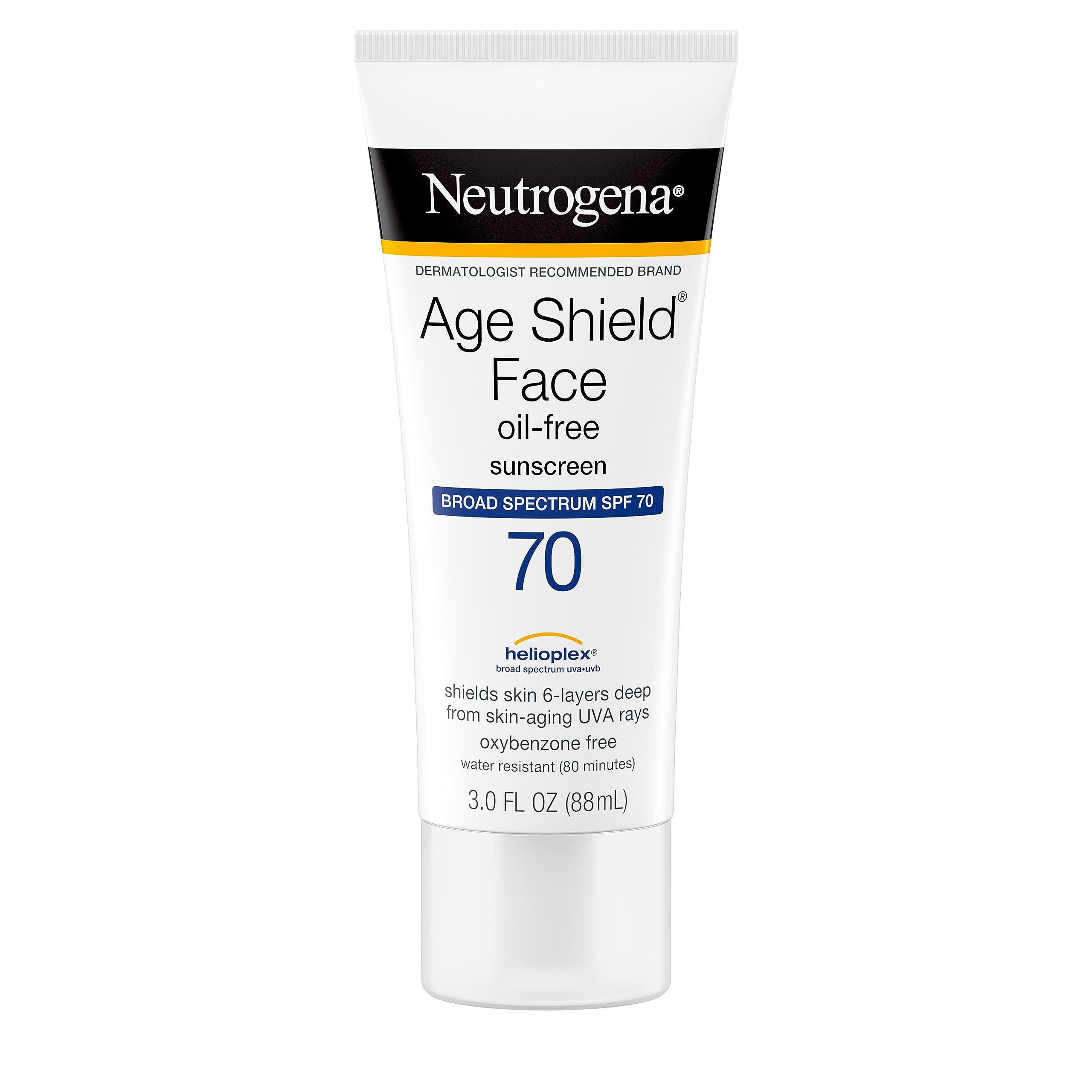 Neutrogena Age Shield Face Oil-Free Sunscreen Lotion With Broad Spectrum Spf 70, Non-Comedogenic Moisturizing Sunscreen To Help