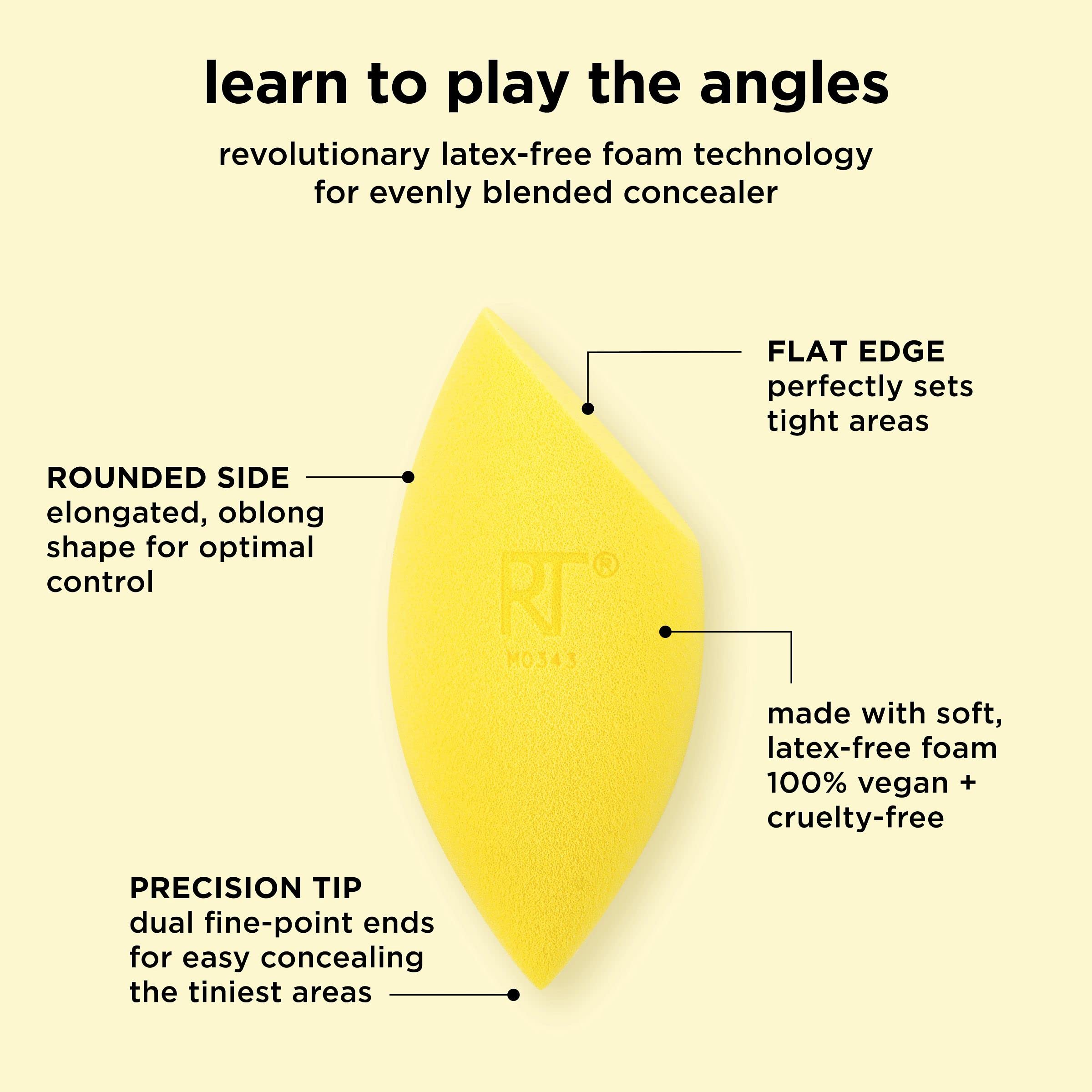 Real Techniques Miracle Complexion Sponge + Concealer Sponge Duo, Makeup Blending Sponges For Foundation & Concealer, Offers Lig