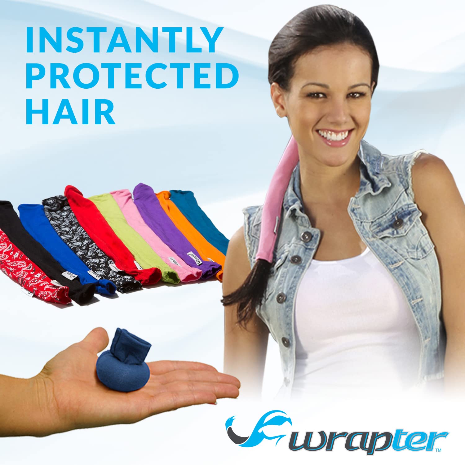 Wrapter Sports Motorcycle Ponytail Wrap Lime Green