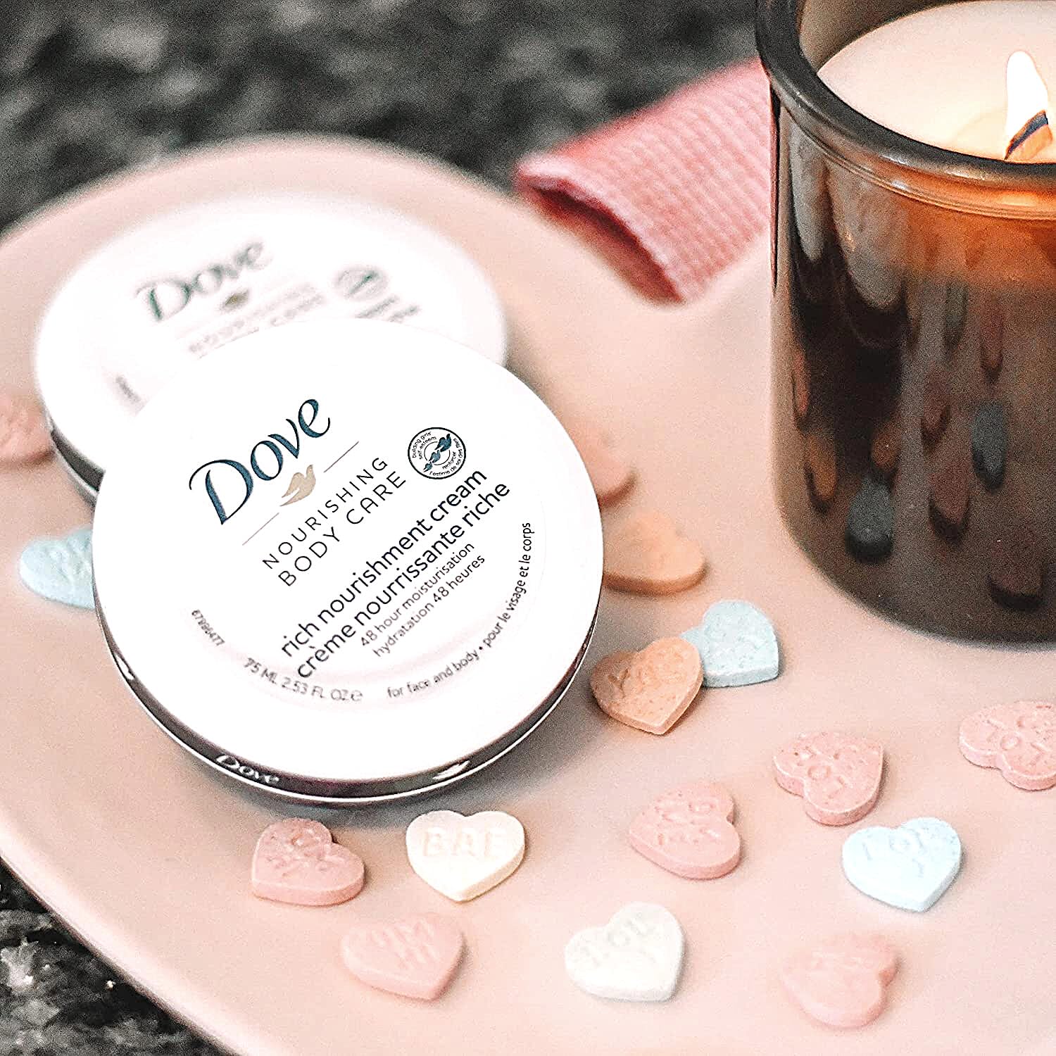 Dove Nourishing Body Care, Face, Hand, And Body Rich Nourishment Cream For Extra Dry Skin With 48-Hour Moisturization, 3-Pack, 5