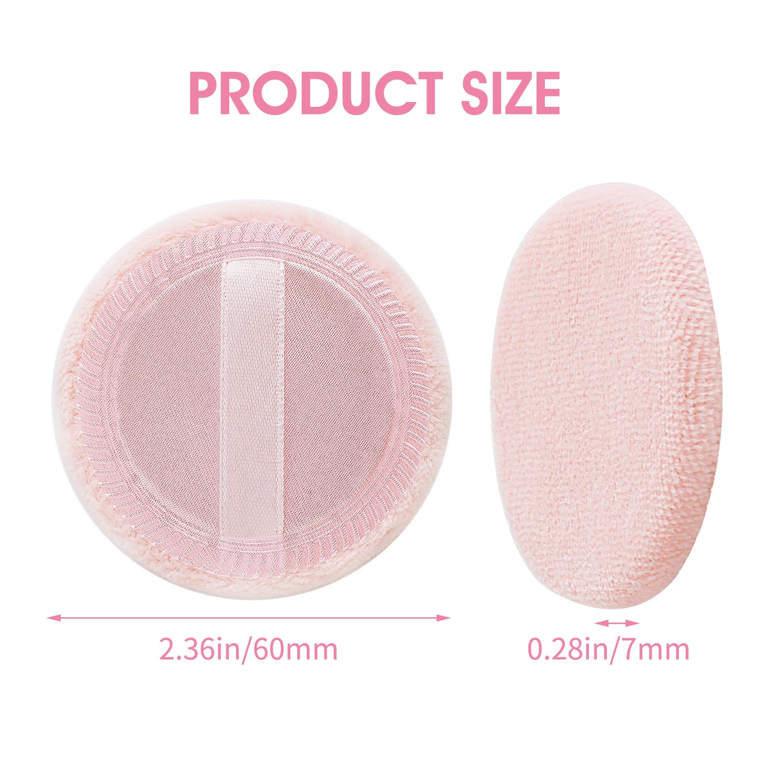 Sibba 12 Pcs Blush Loose Powder Puff Face Setting Body Makeup Soft Velour Sponge Beauty Blender Make Up Mini Portable Finger App