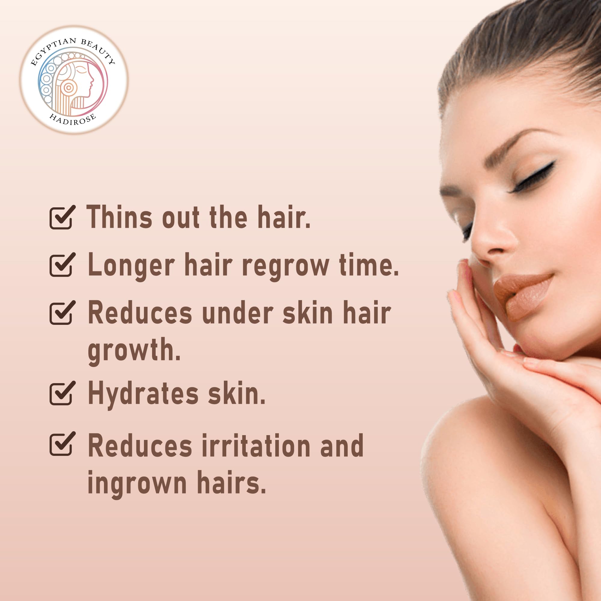 Silky Serum By Hadirose | Pure Red Saad Oil (Cyperus Rotundus) | 100% Organic All Natural Permanent Hair Removal | Hair Growth I