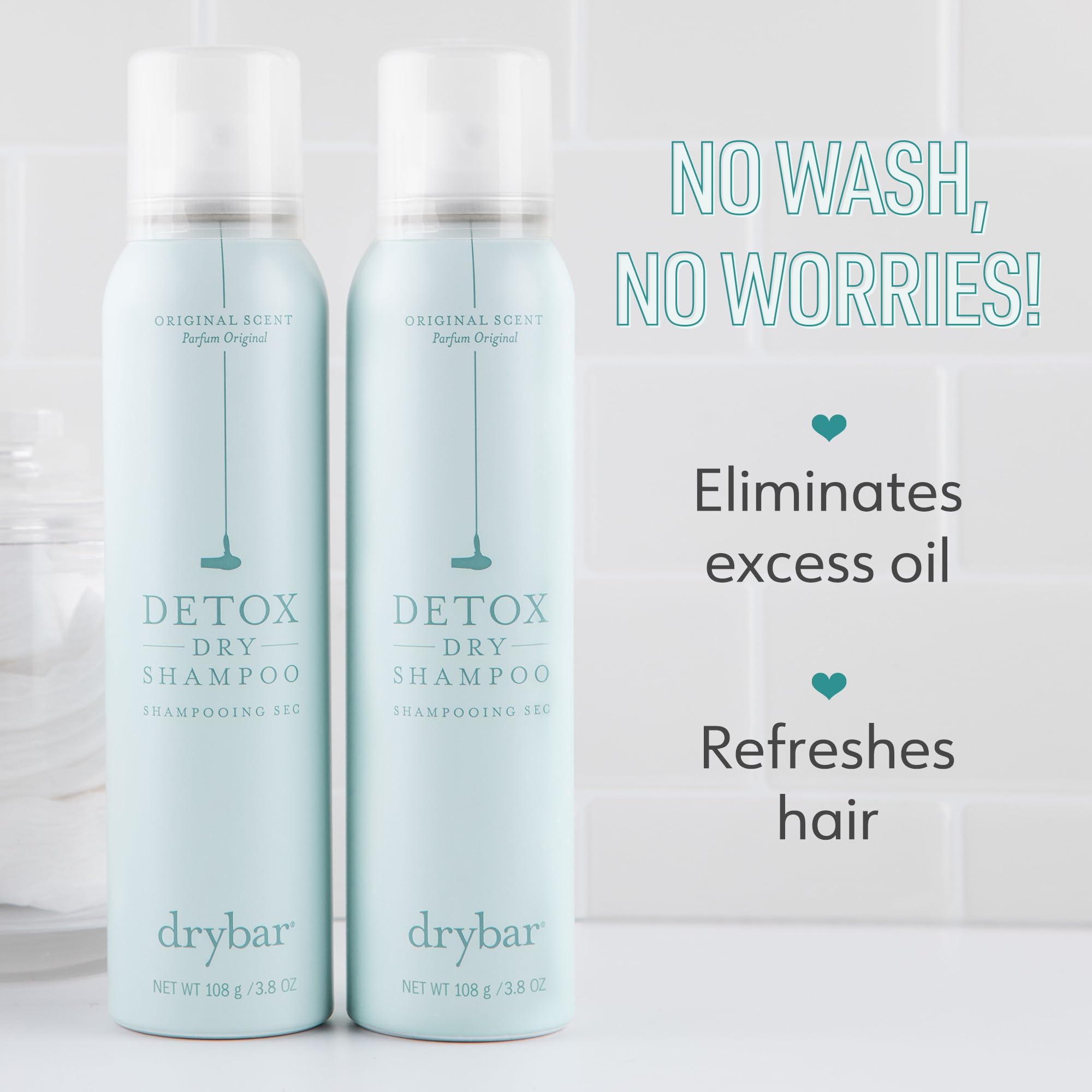 Drybar Detox Dry Shampoo Original Scent - Travel Size | Absorbs Excess Oil, Leaves Hair Looking And Feeling Clean & Refreshed Wi