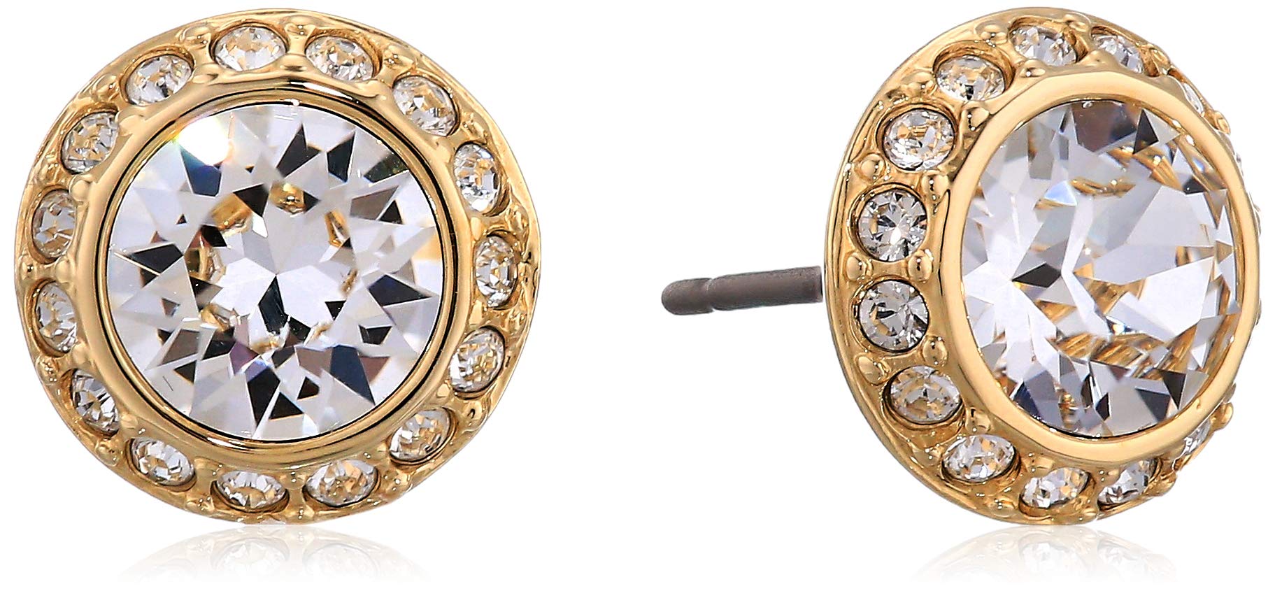 Swarovski Angelic Stud Pierced Gold-Tone Earrings 5505470 For Women