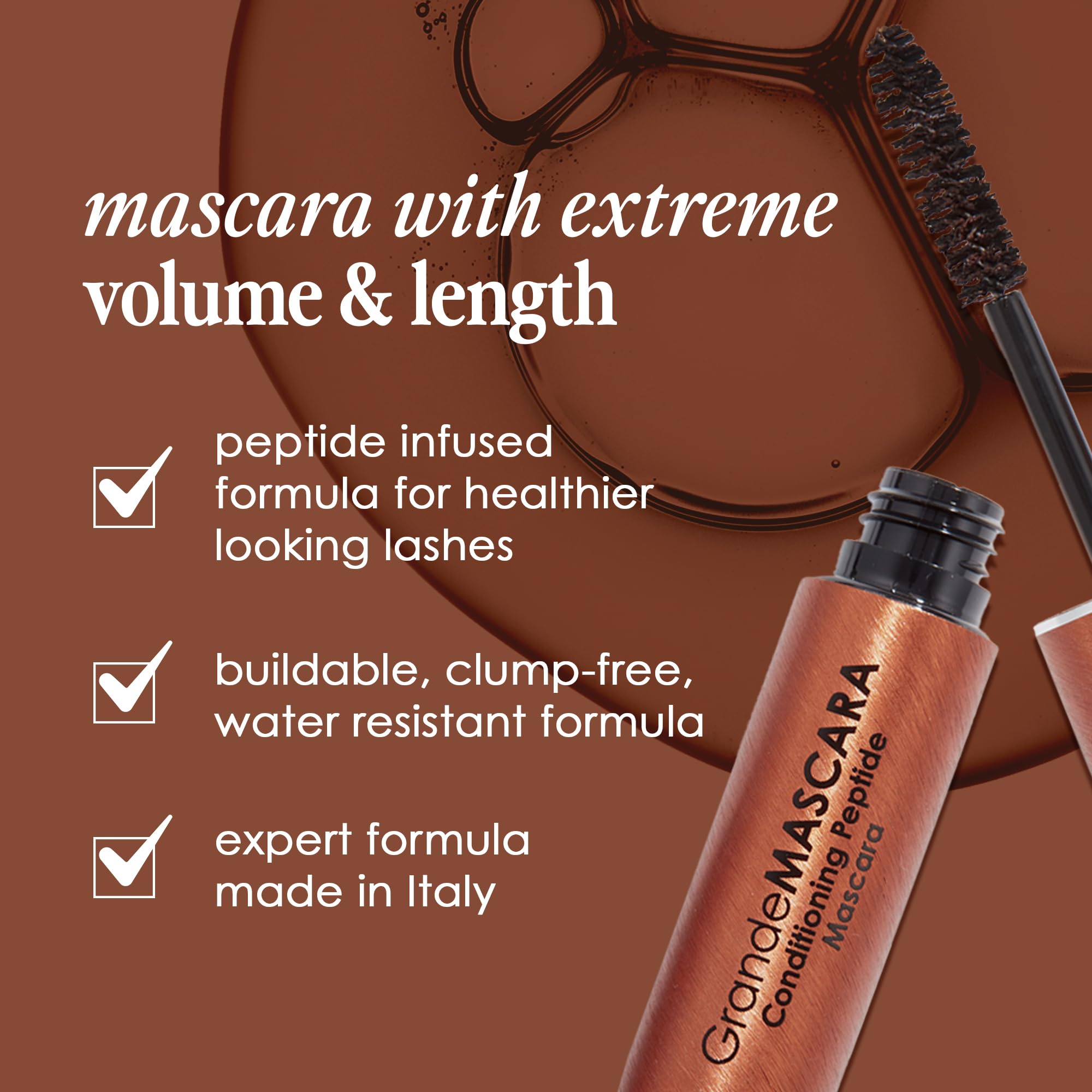 Grandemascara Conditioning Peptide Mascara Brown