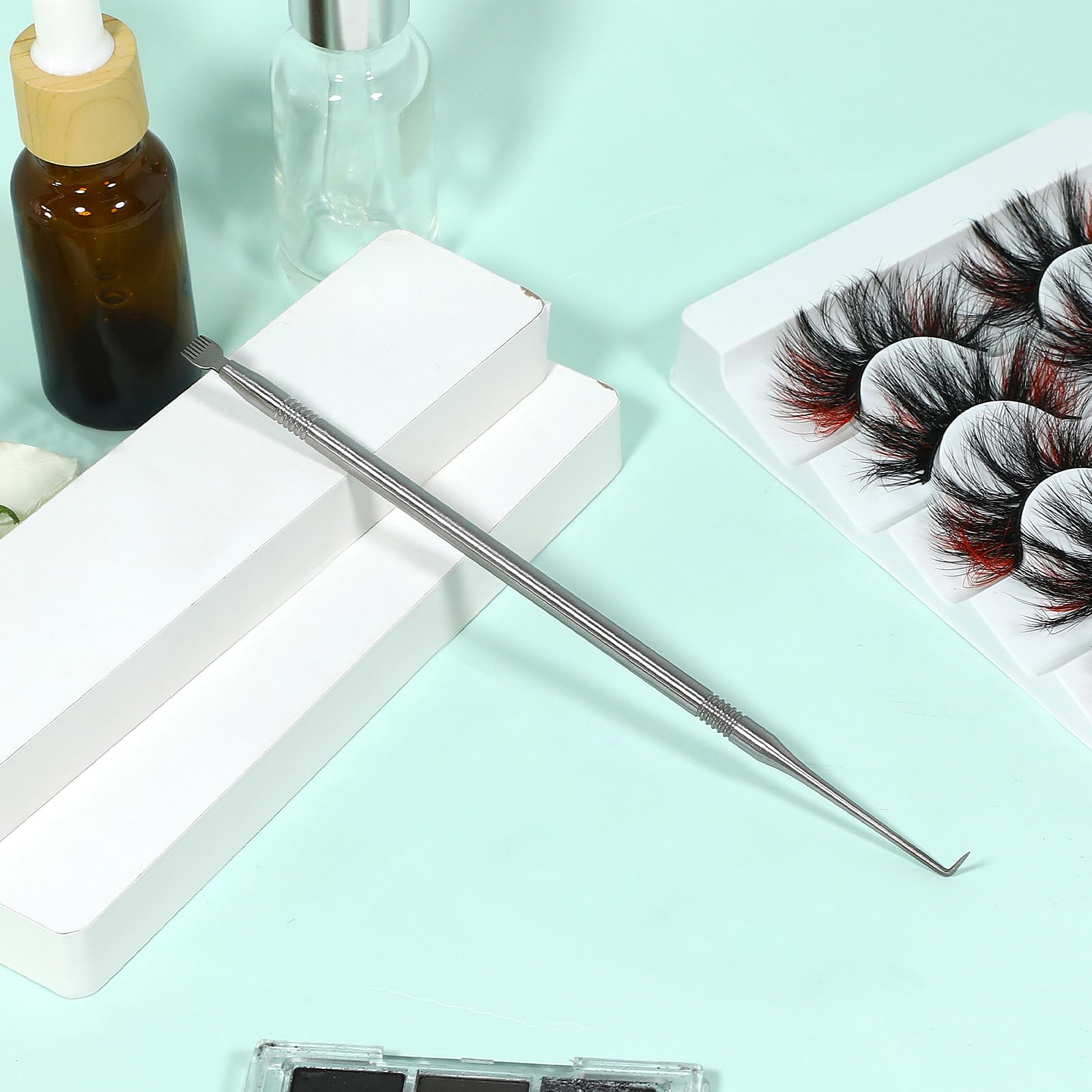 2 In 1 Lash Lift Tool,Lash Lift And Tint Kit Professional Eyelash Separator Tool With Comb Stainless Steel Lash Perming Brush La