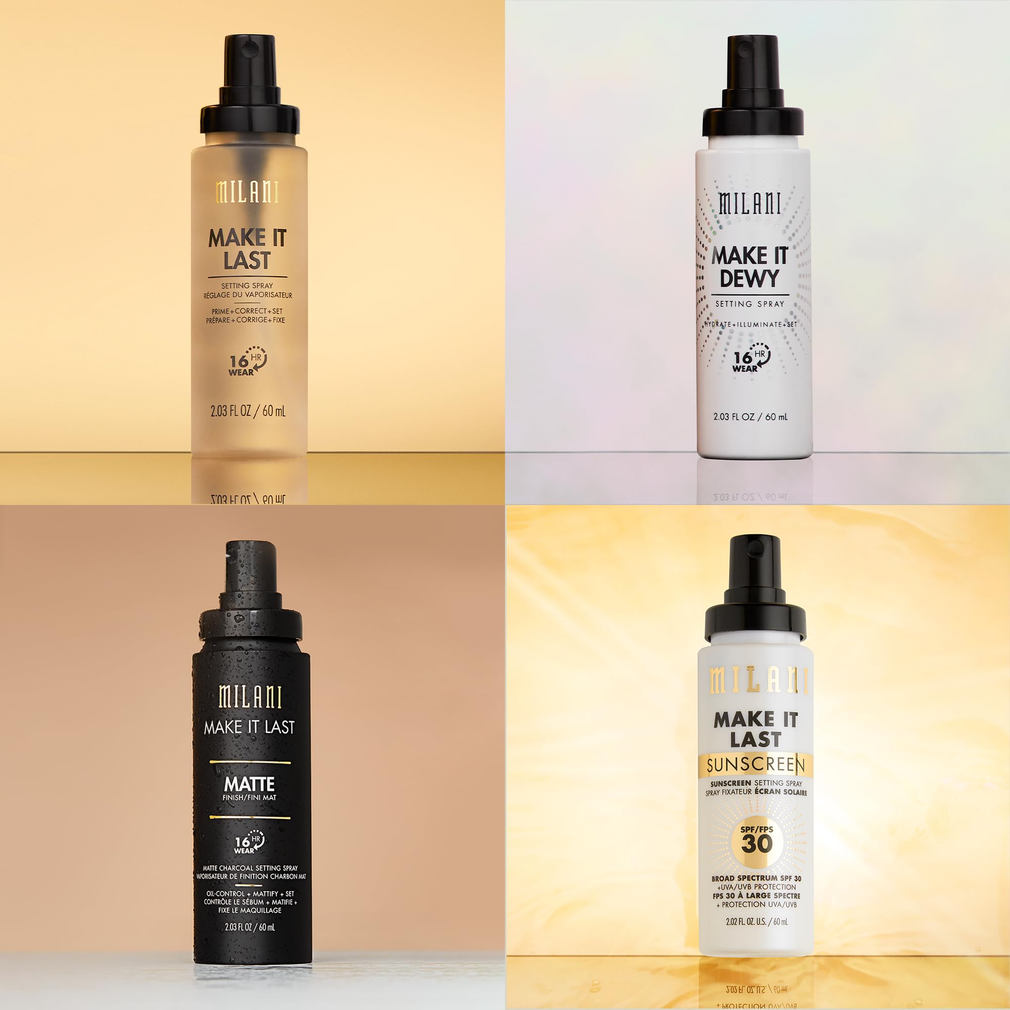 Milani Make It Last Matte - Matte Finish Charcoal Setting Spray- Cruelty-Free Makeup Primer And Setting Spray For Oily Skin - Lo