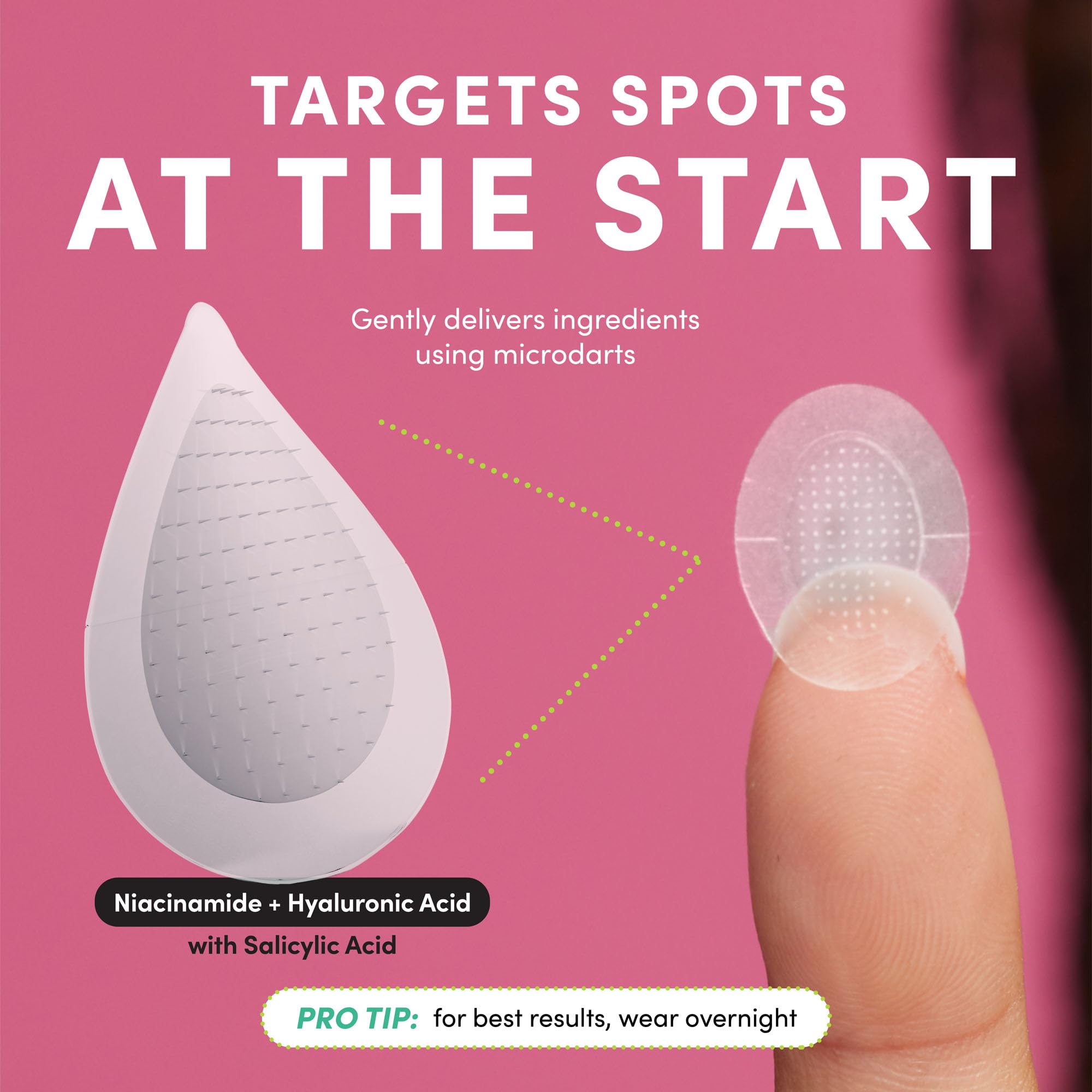 Dots For Spots Micro Dot Pimple Patches (Pack Of 9) - Niacinamide Formula For Face And Body - Discreet Design, Fast-Acting, Vega