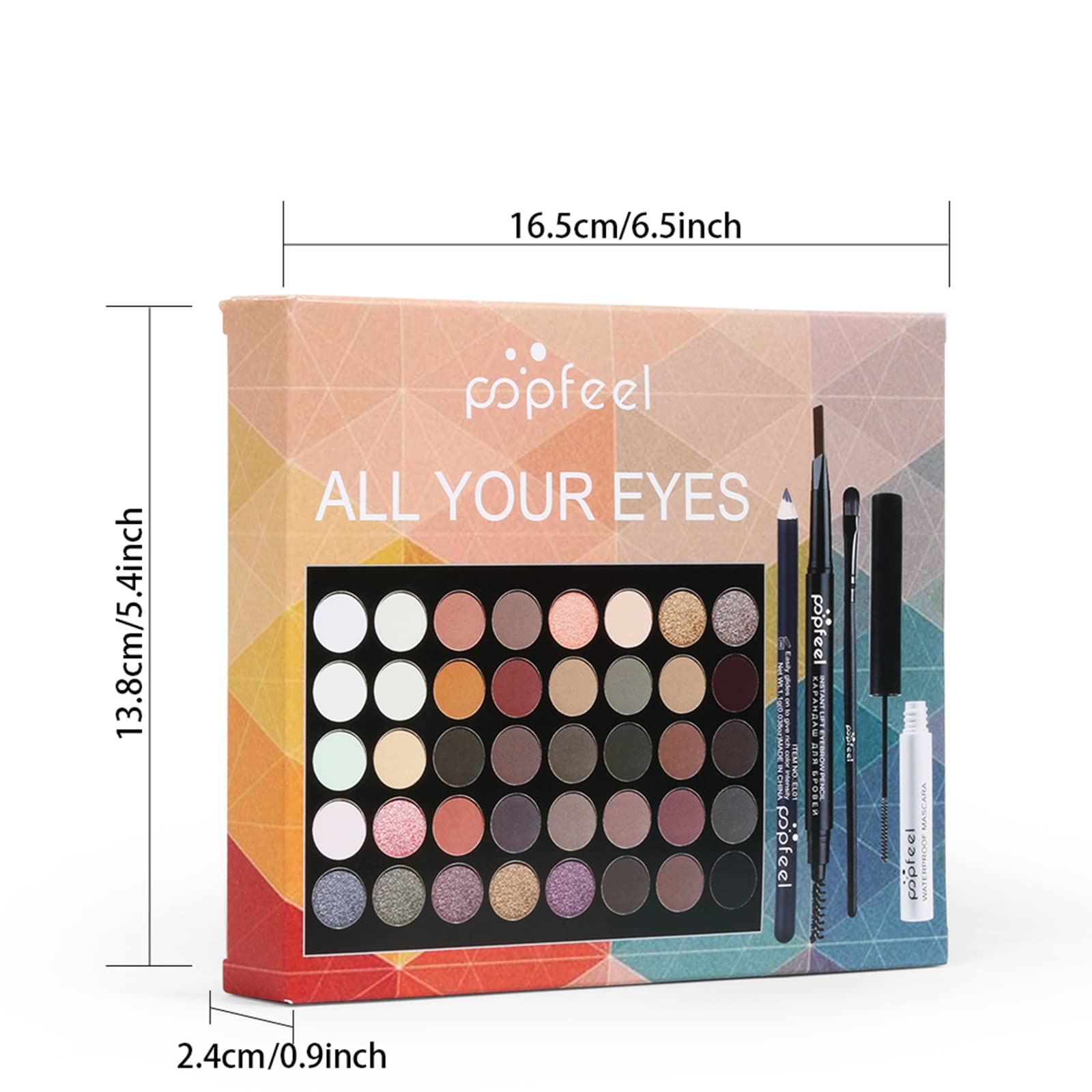 Pure Vie All-In-One Holiday Gift Makeup Set Cosmetic Essential Starter Bundle Include Eyeshadow Palette Lipstick Concealer Blush