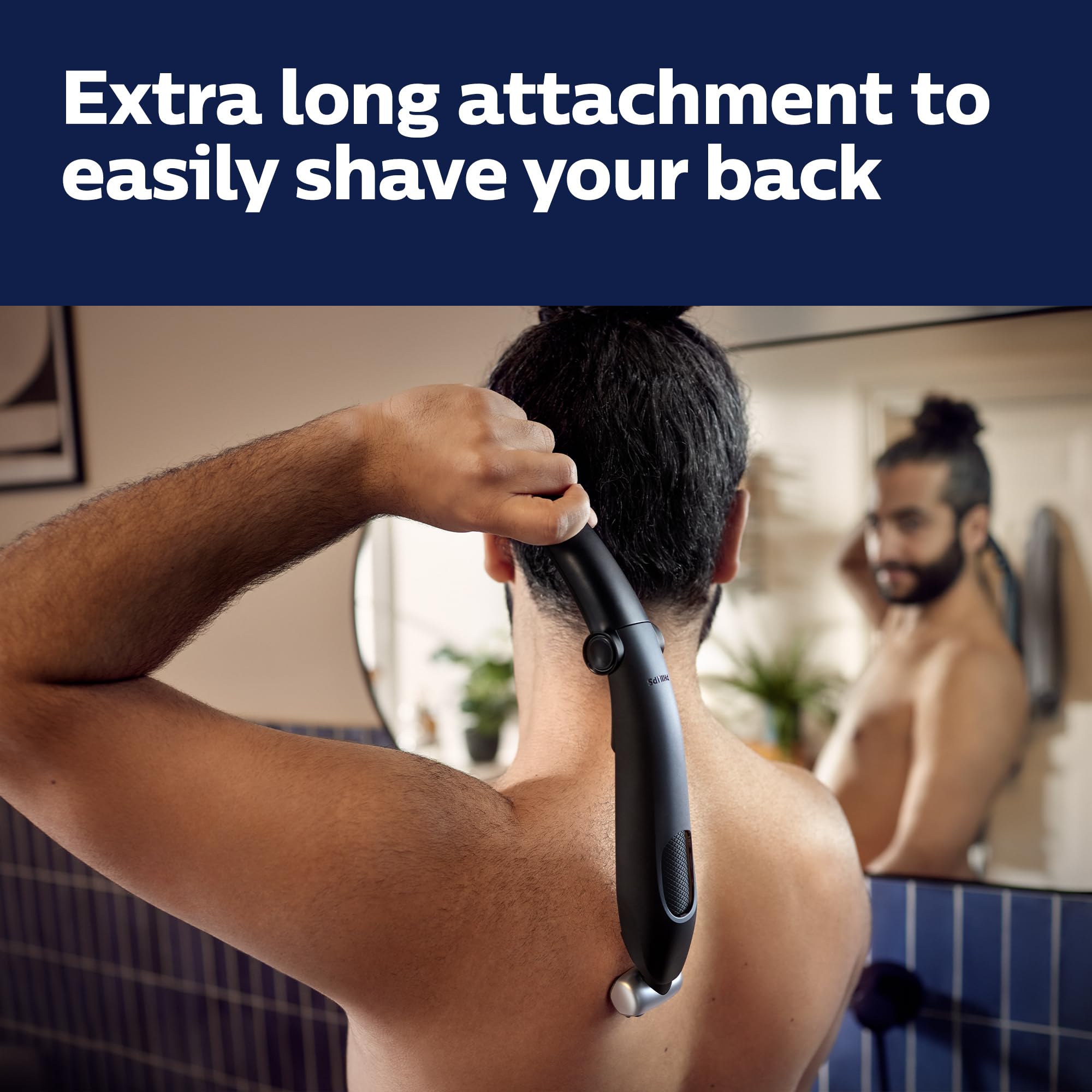 Philips Norelco Bodygroom Series 5000 Showerproof Body & Manscaping Trimmer For Men With Back Attachment, Bg5025/40