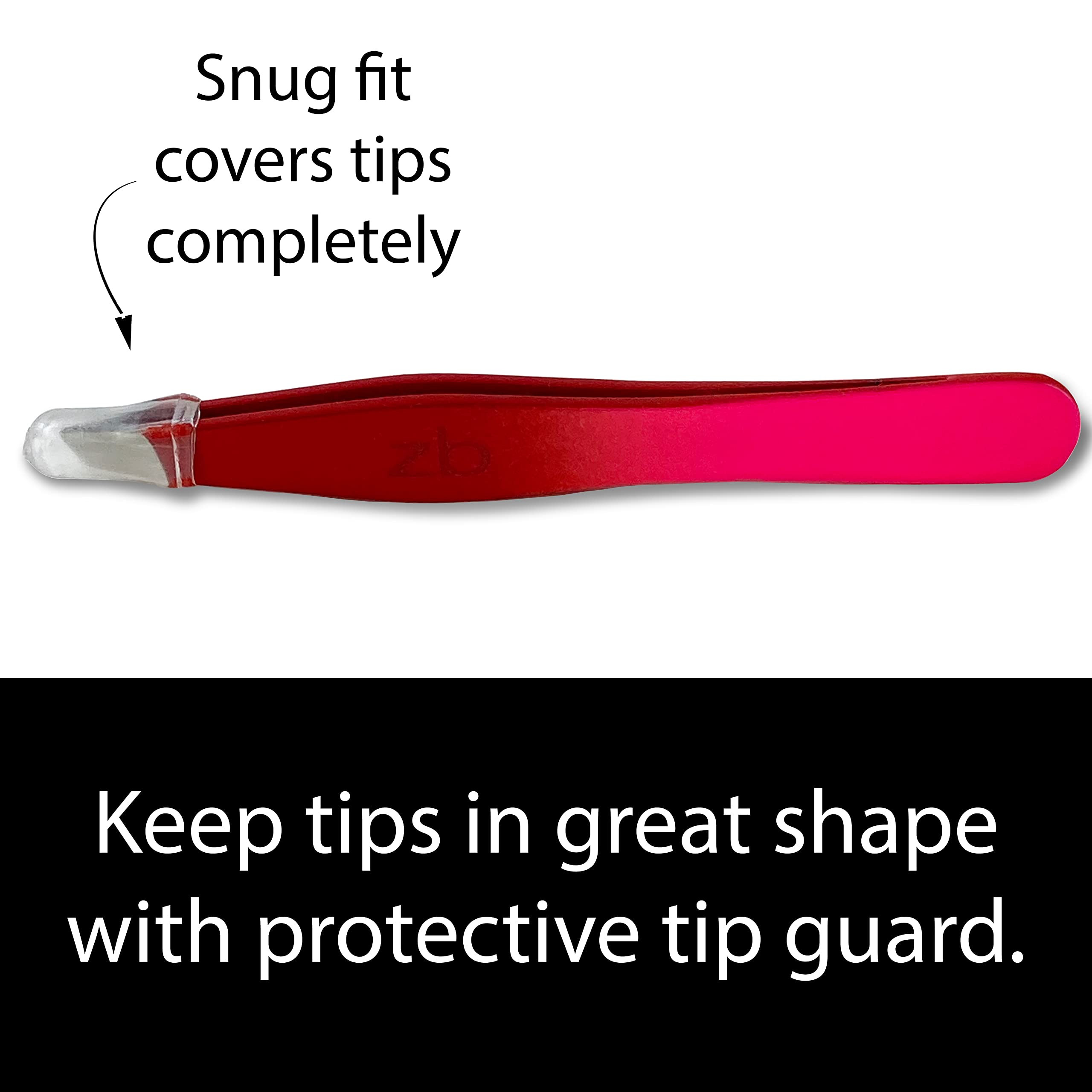 Zizzili Basics Tweezers - Limited Edition Red Delight Slant Tip - Best Tweezer For Eyebrow, Facial Hair Removal And Your Precisi