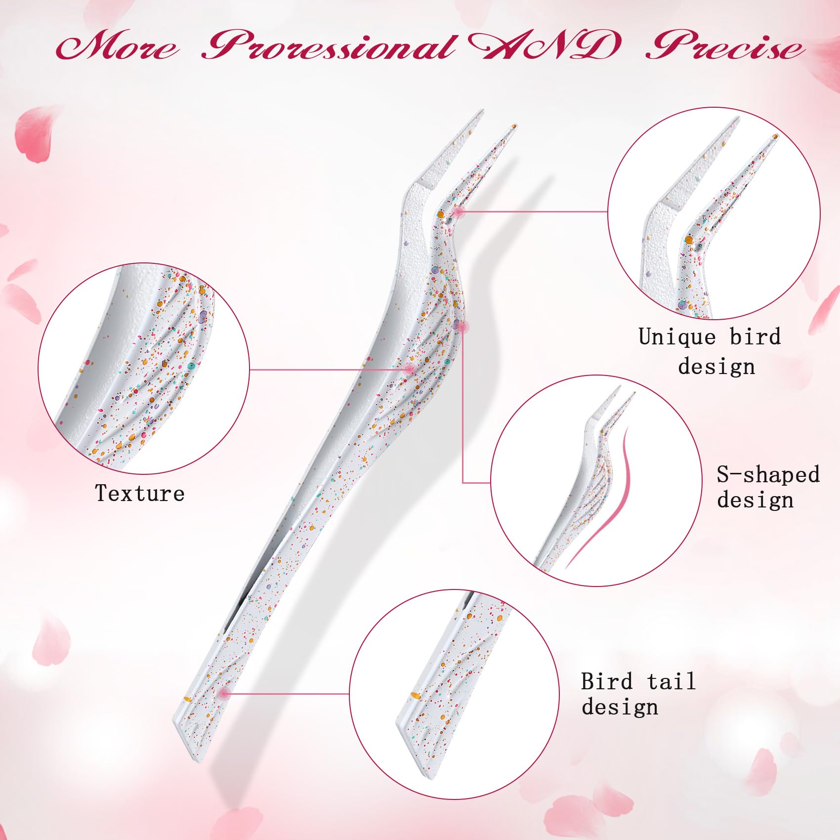 Eyelash Applicator Tool 3-Pcs Lash Applicator Tool Set With Eyelash Extension Tweezers, Brush - Professional Eye Lash Applicator