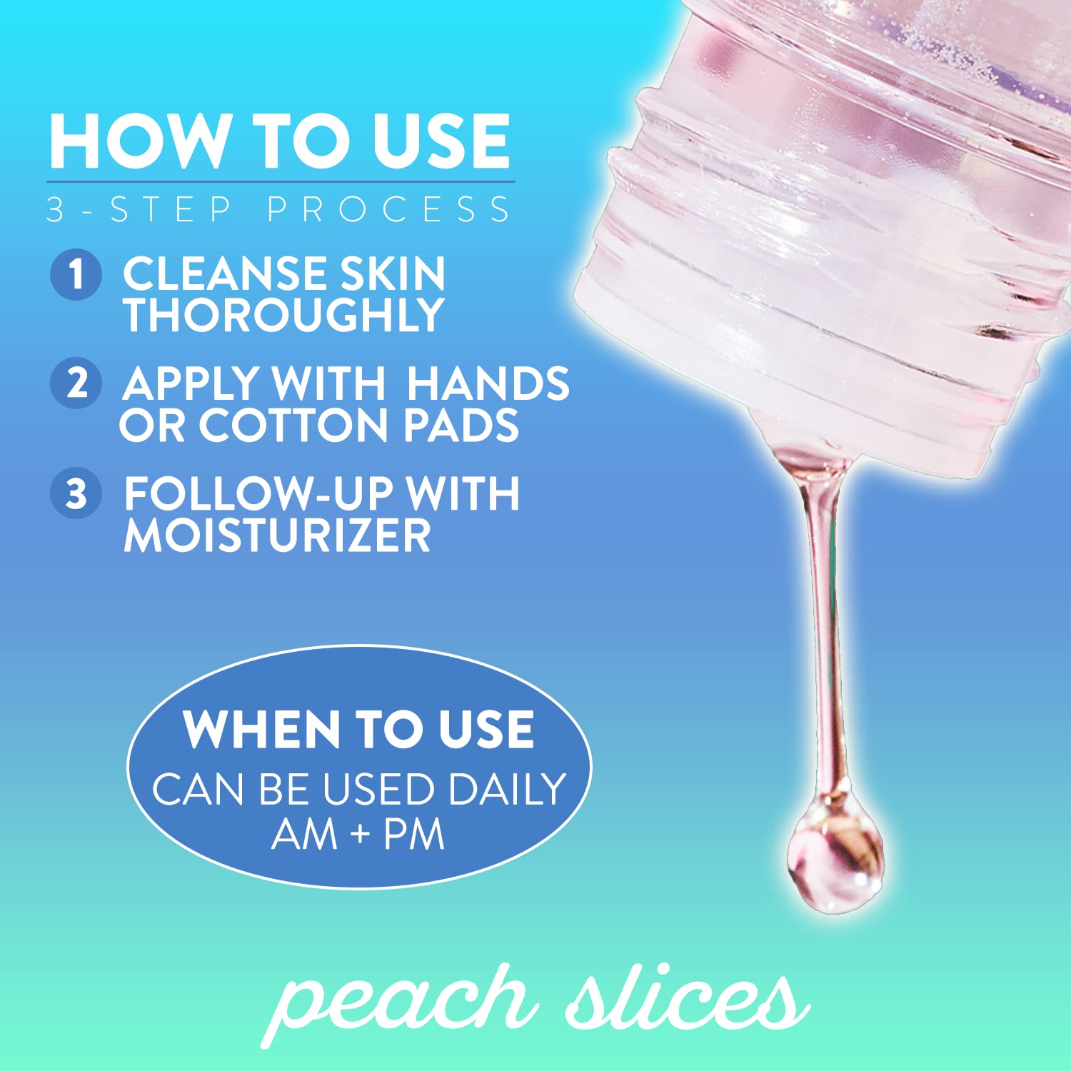 Peach Slices | Snail Rescue Blemish Busting Toner | 95% Snail Mucin | Pore Cleaner | Hydrates & Balances | Korean Skin Care | Ci