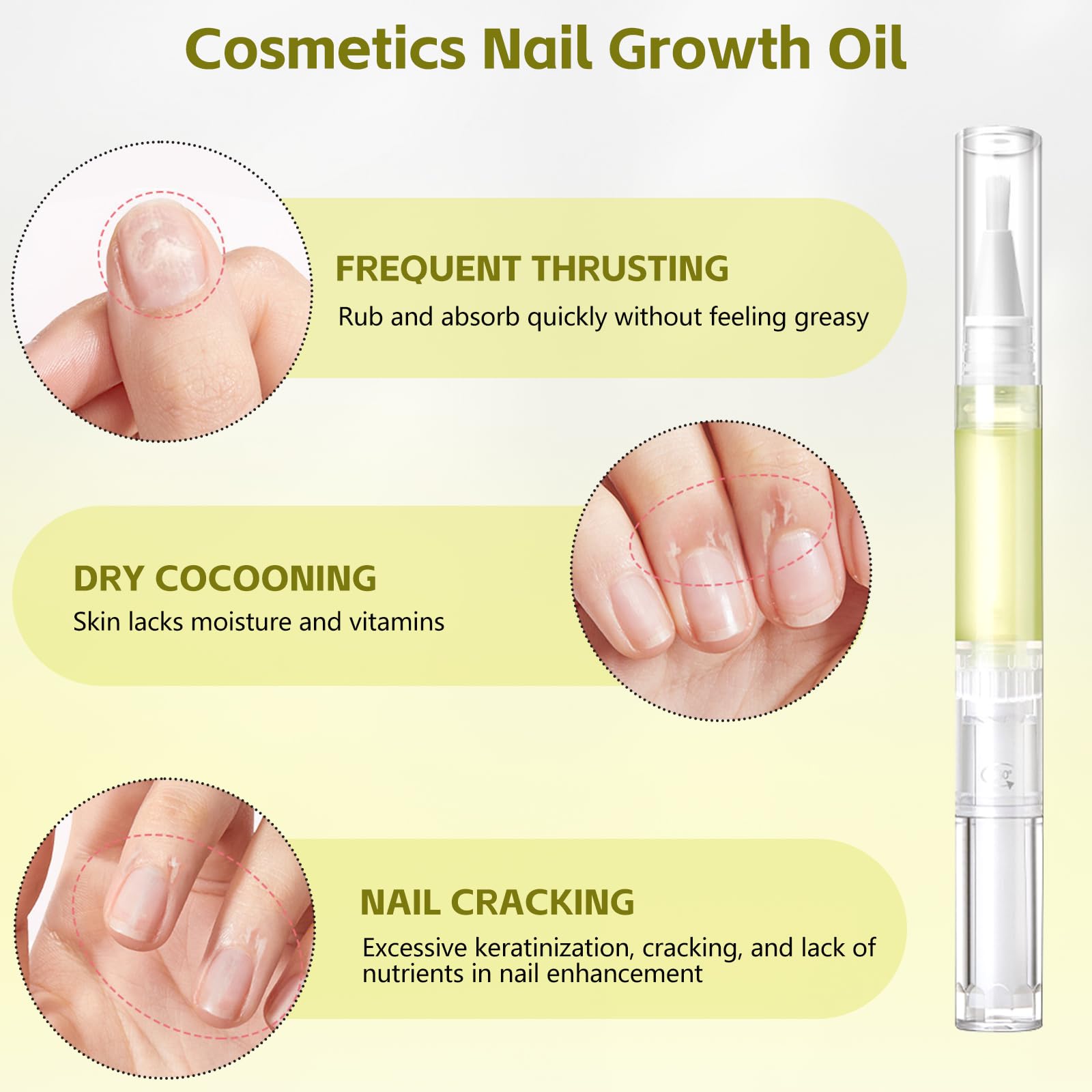 Radiant Nail Growth Gil, Radiant Nail Growth Oil Pen,Cuticle Oil For Nails,Nail Strengthener, For Moisturize Strengthen Nail Car