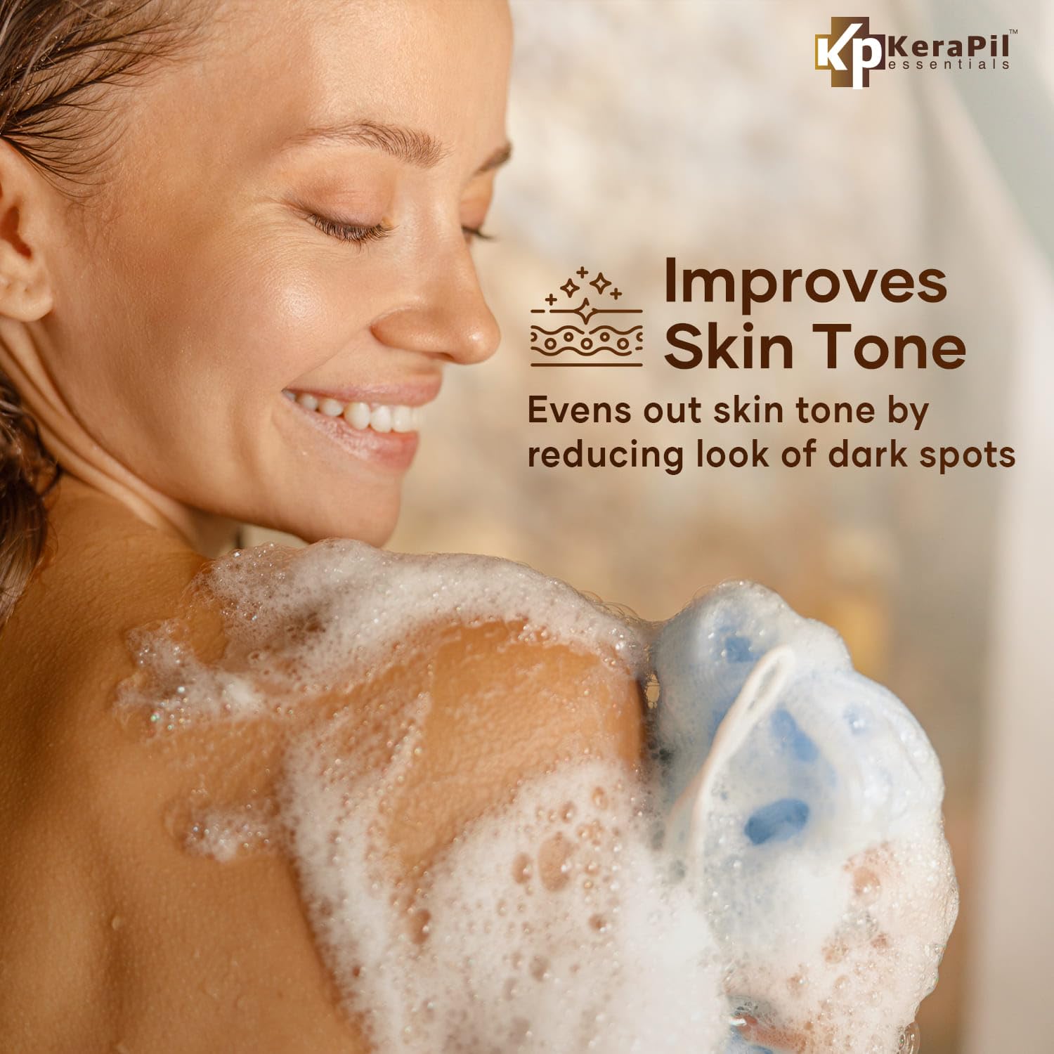Kerapil Exfoliating Body Wash With Salicylic Acid - No Dry Out, Gentle Exfoliates Rough And Bumpy Skin, Body Acne Wash, Bha & Ah