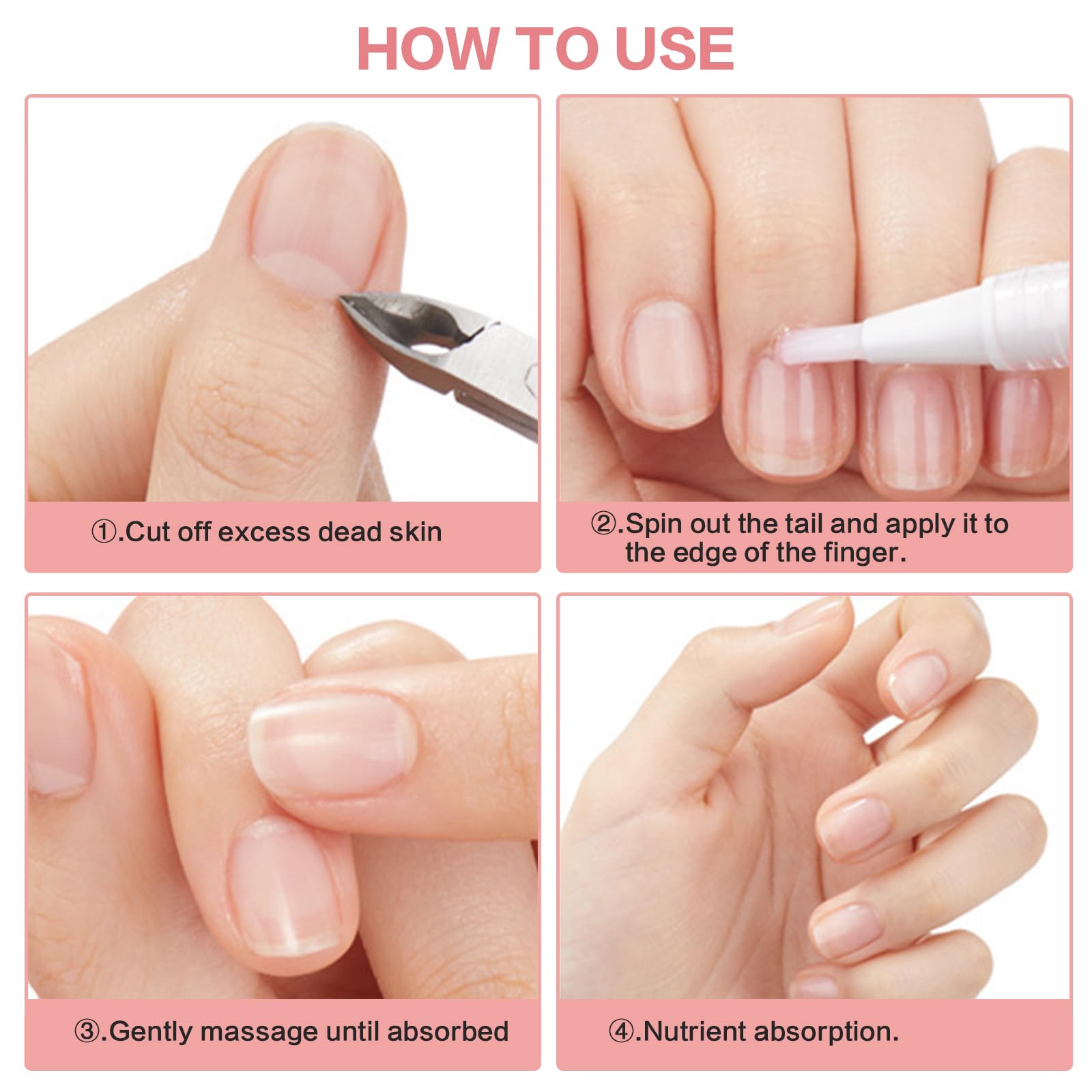 Ptoso Radiant Nail Growth Oil, Nail Strengthener, Cuticle Oil For Nails, Moisturize Strengthen Nail Care Oil, Finger Edge Manicu