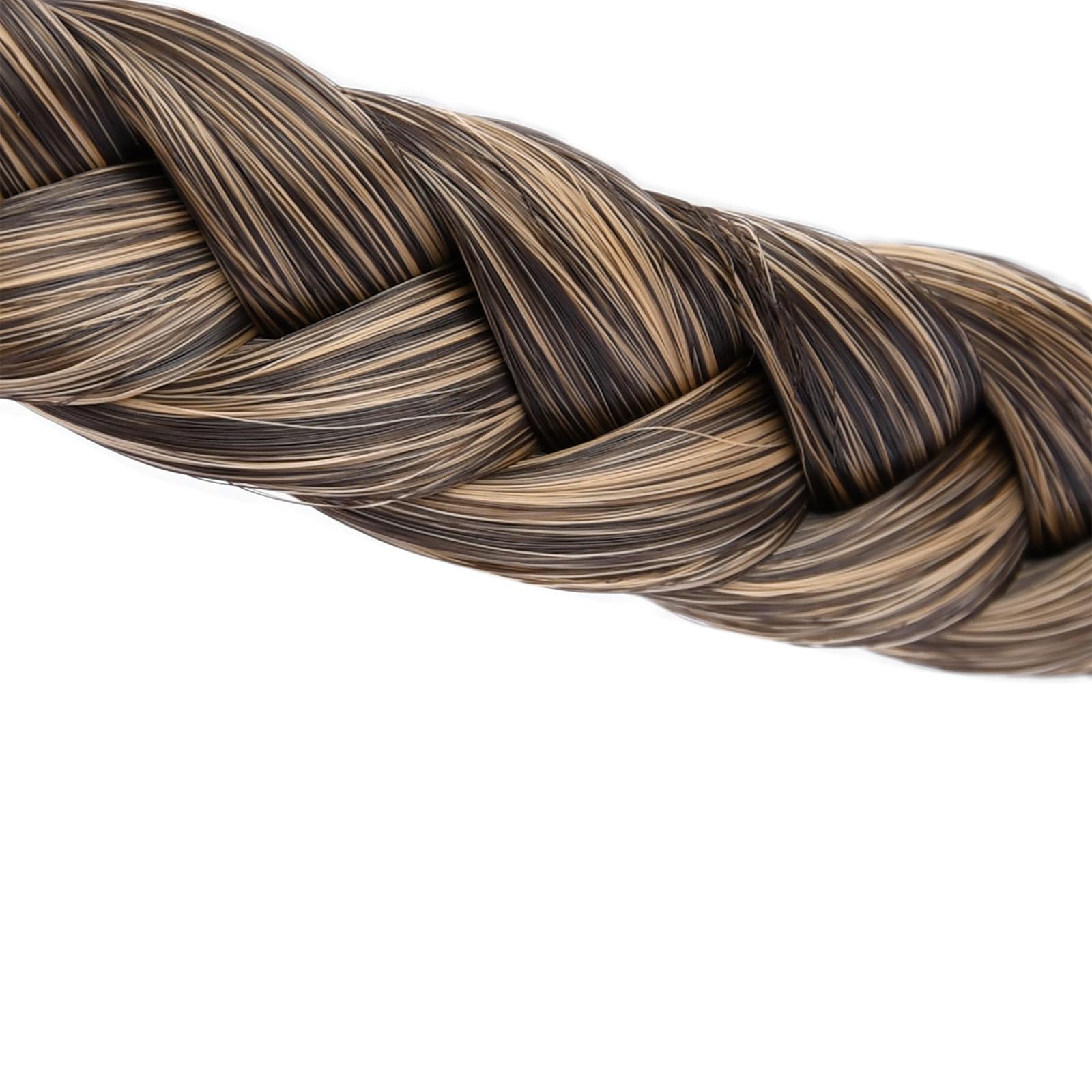 Gledola Braided Headband With Teeth Braids Hairband With Tooth Synthetic Hair Band Plaited Hairband For Women (Dark Golden Brown