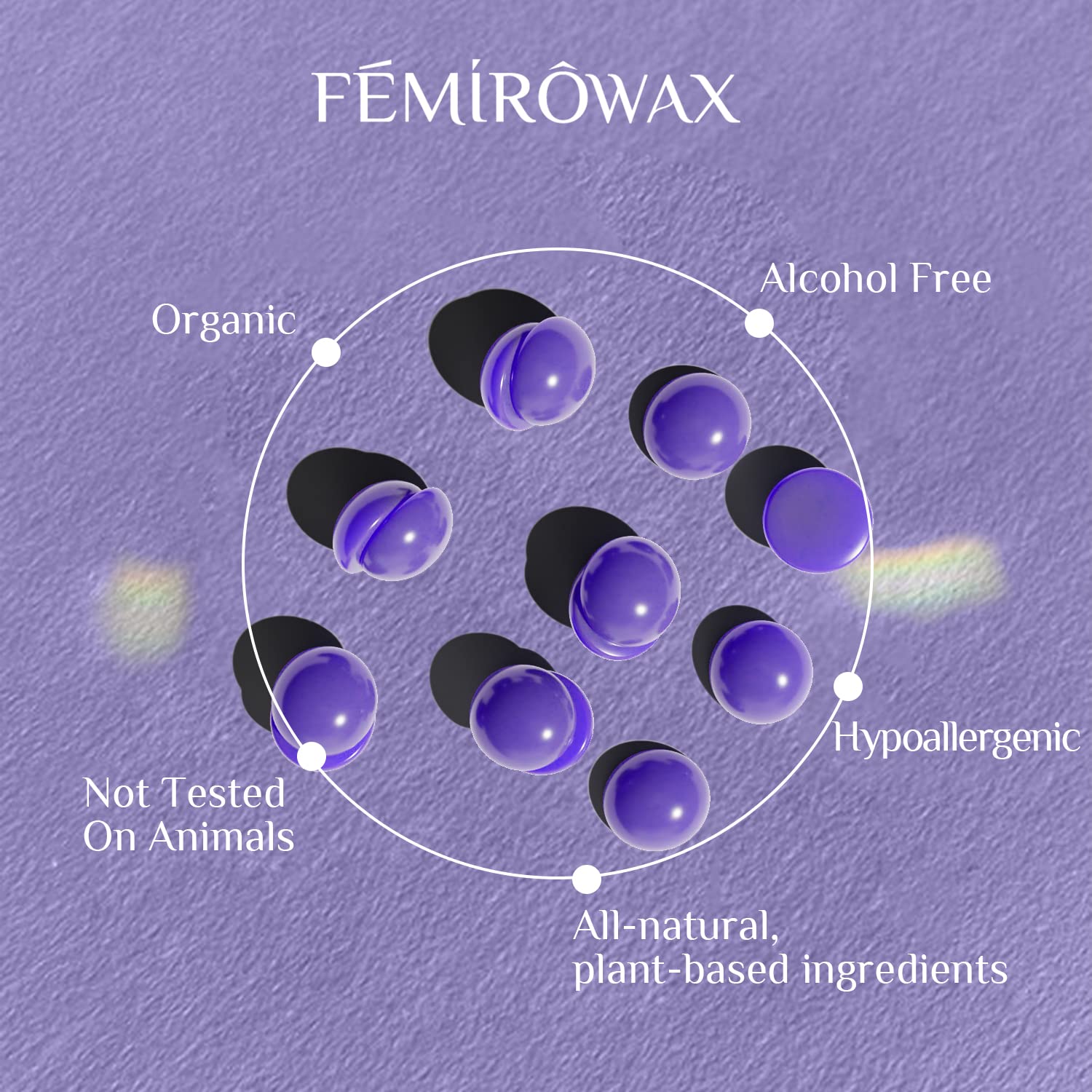 Femirowax Wax Beads, 1Lb Hard Wax Beans For Hair Removal Sensitive Skin With Lavender Formula Waxing Beads For Full Body Brazili
