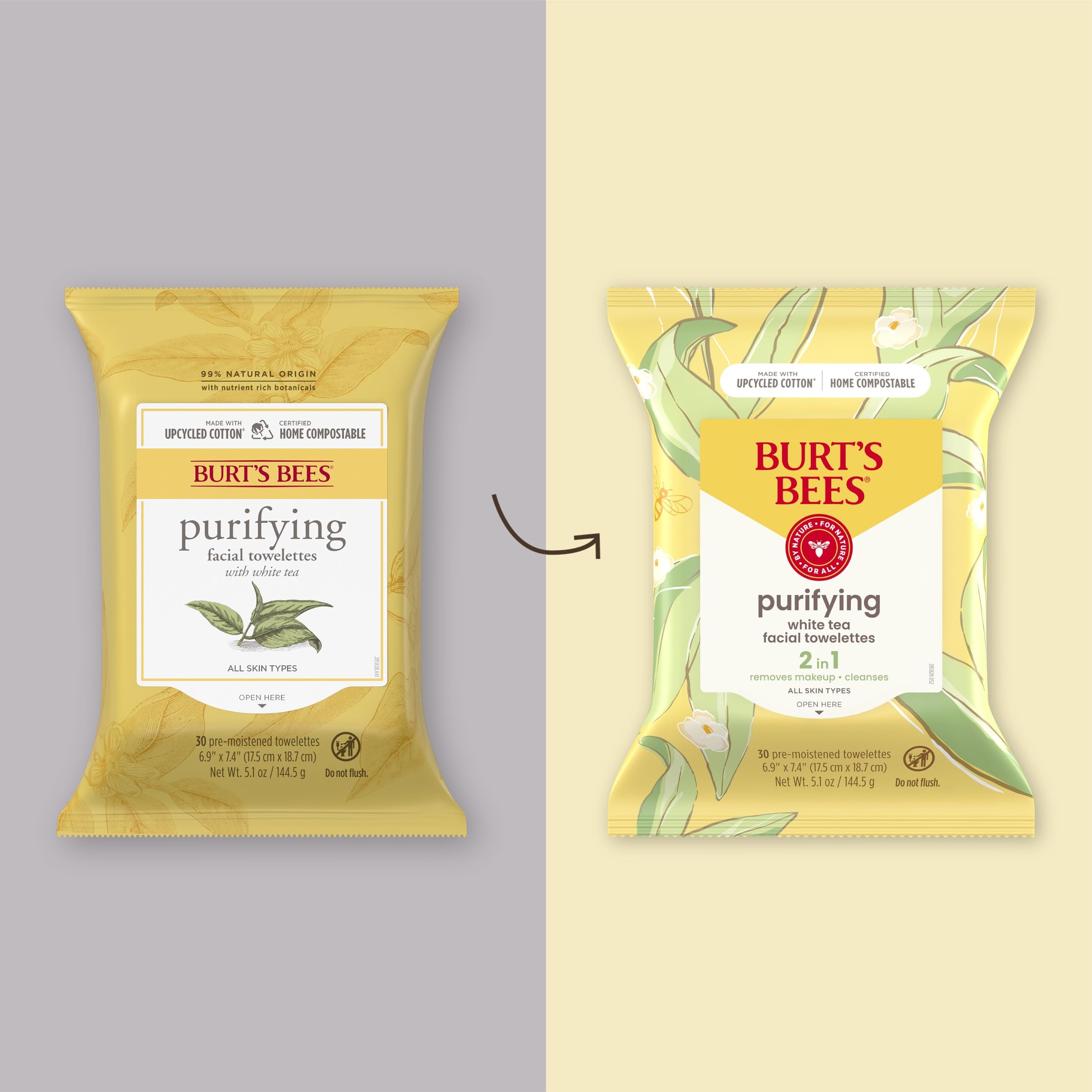 Burt 'S Bees White Tea Face Wipes, For All Skin Types, College Back To School Dorm Essentials, Hydrating Makeup Remover & Facial