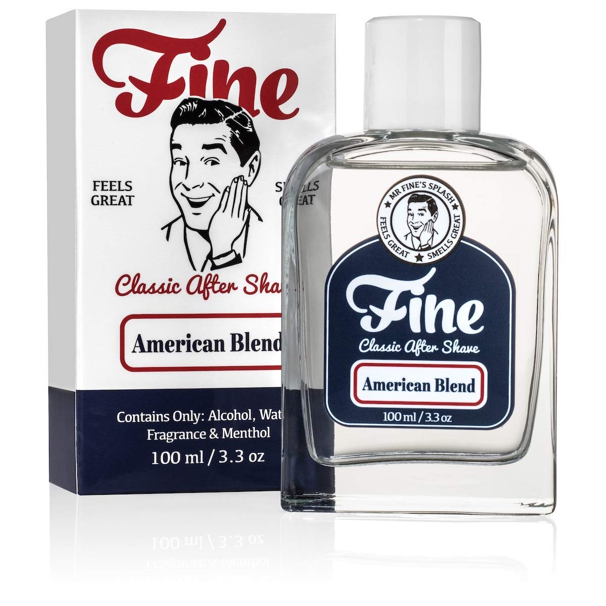 Fine Mr American Blend Mens Aftershave -A Splash of Classic Barbershop Aftershave for Modern Men - The Wet Shavers Favorite