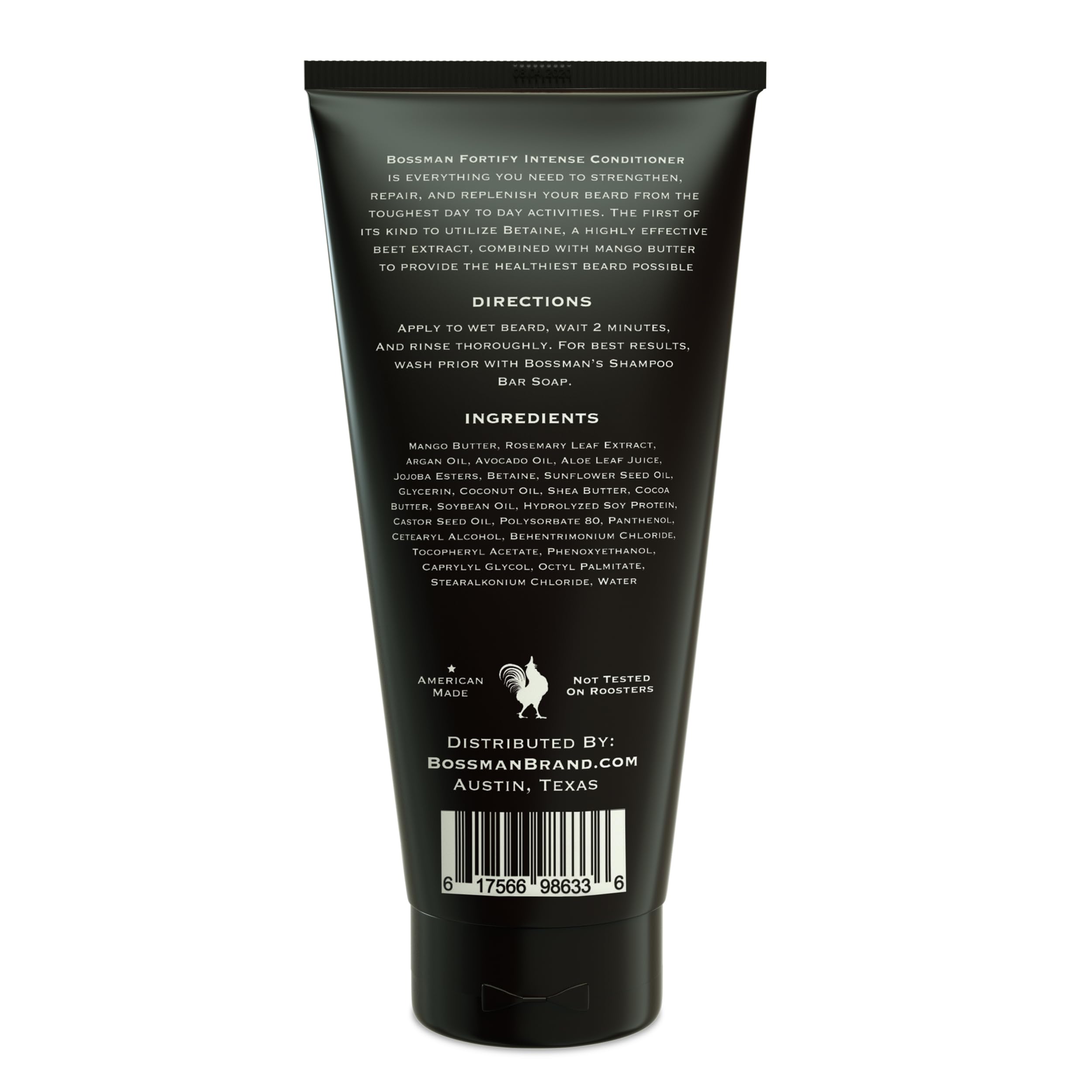 Bossman Fortify Intense Beard Conditioner - Shower Beard Wash - Beard Straightener For Men - Moisturizer And Beard Softener For