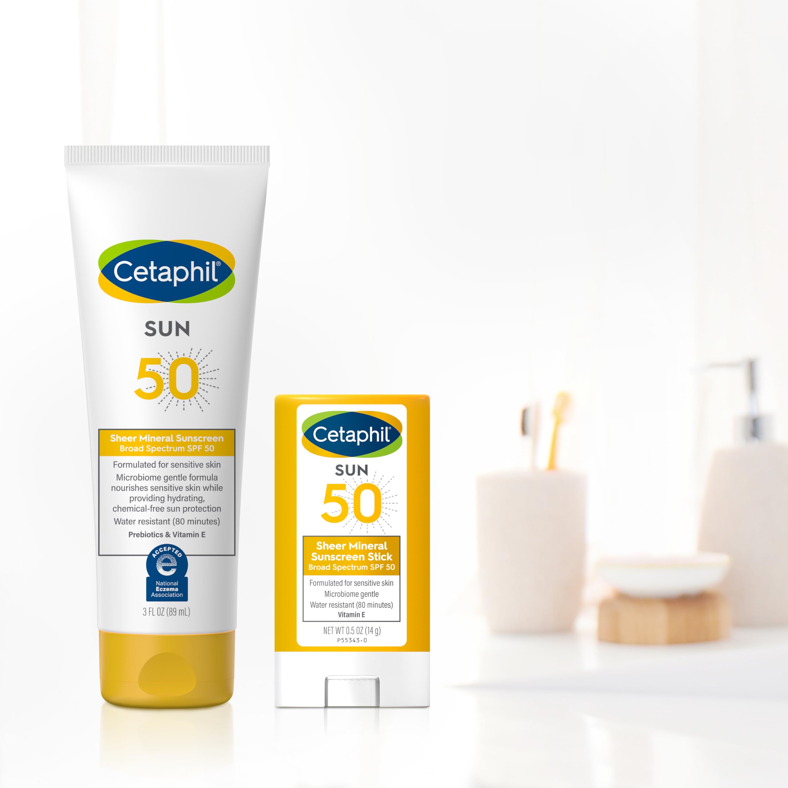 Cetaphil Sheer Mineral Sunscreen Stick For Face & Body, 0.5Oz, 100% Mineral Sunscreen: Zinc Oxide & Titanium Dioxide, Broad Spec