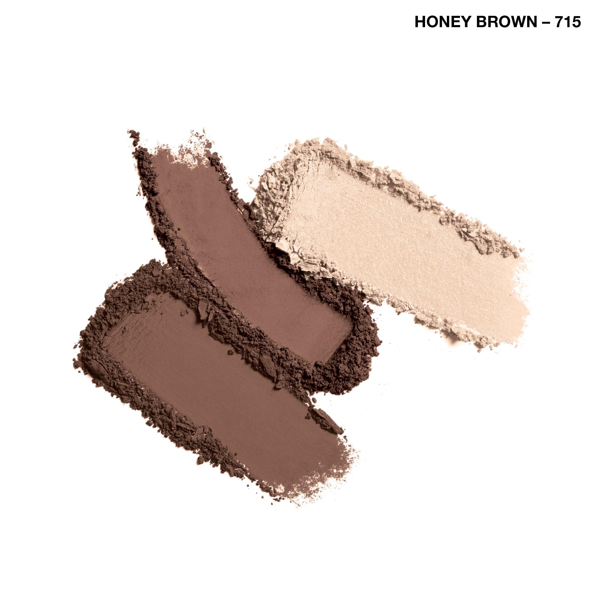 Covergirl - Easy Breezy Brow Powder Kit, Three Shades Brow Definer, Professional Double-Ended Angled Brush, Effortless, 100% Cru