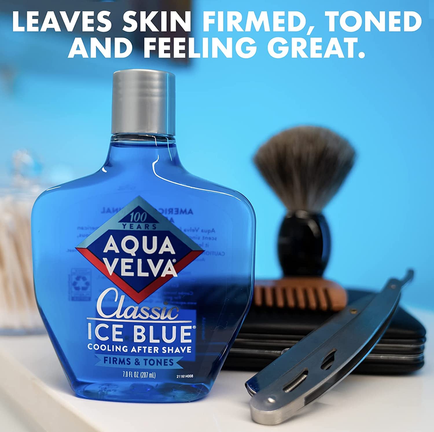 Aqua Velva Cooling After Shave, Classic Ice Blue 7 Oz (Pack Of 3)