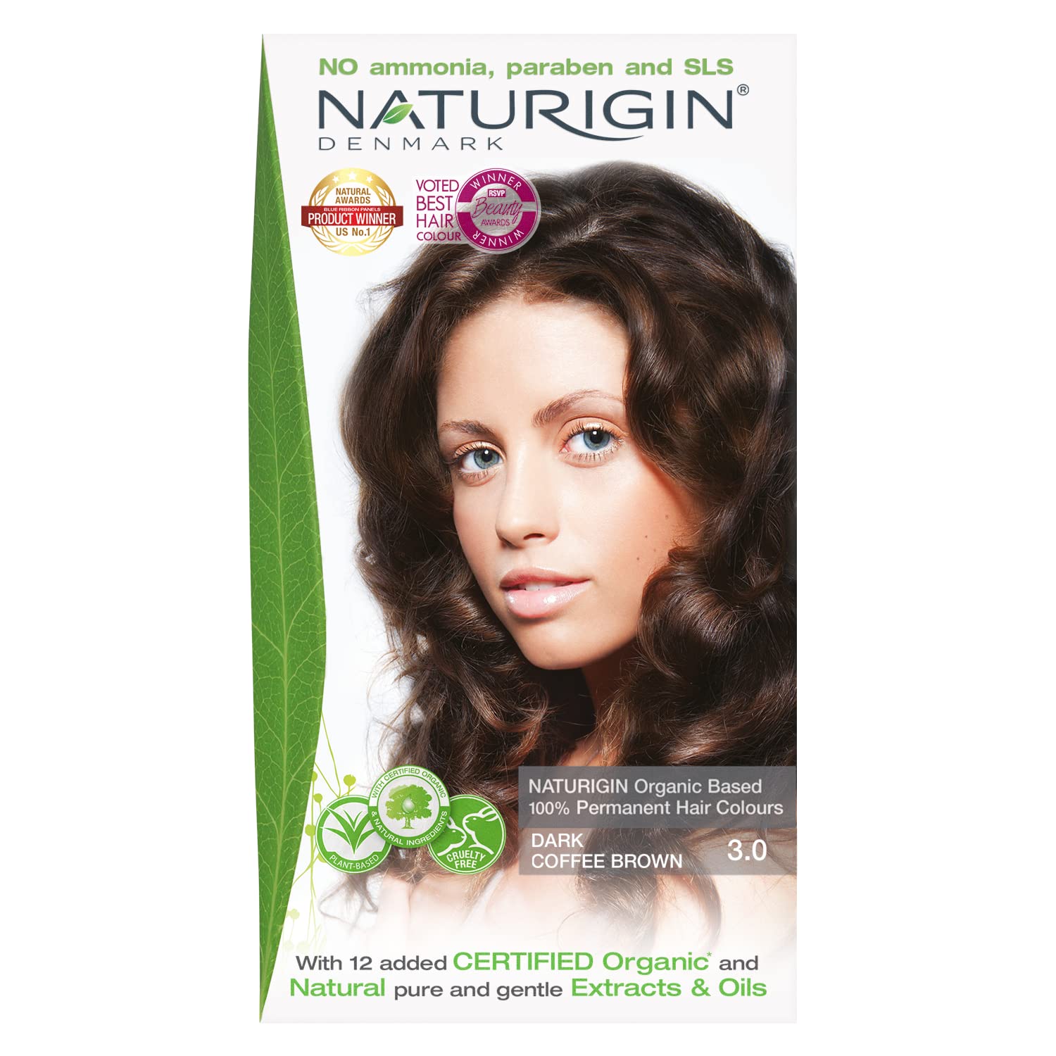 Naturigin Dark Brown Hair Dye 3.0 - Permanent Hair Color With 100% Gray Hair Coverage - Made With Organic Ingredients, Argan Oil
